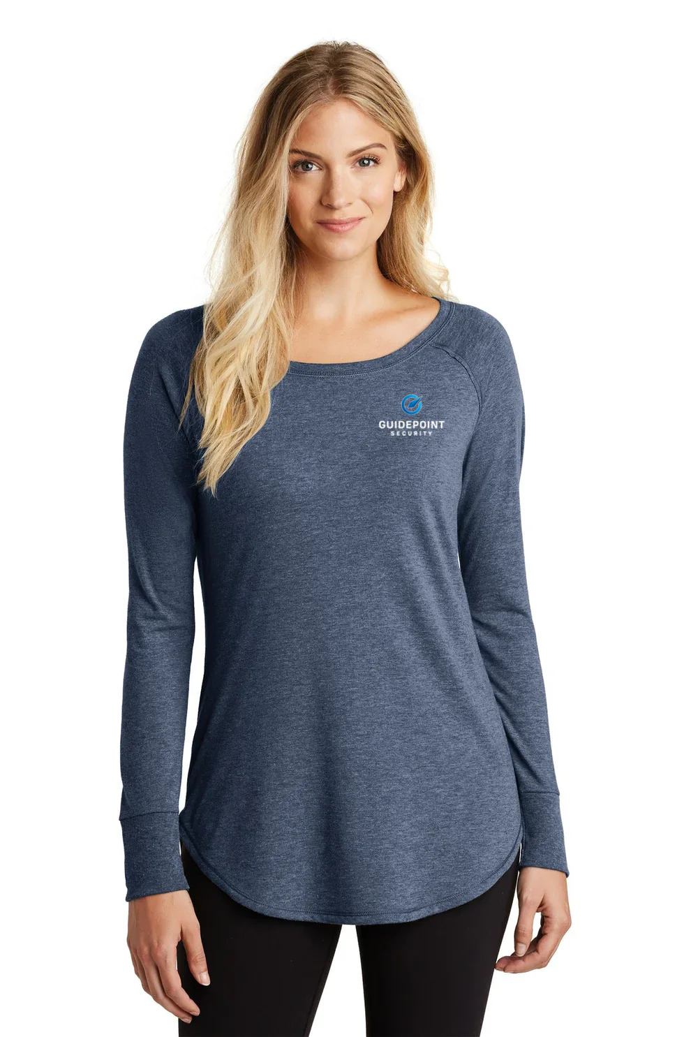 District Made Ladies Long Sleeve, Navy Frost [GuidePoint Security]