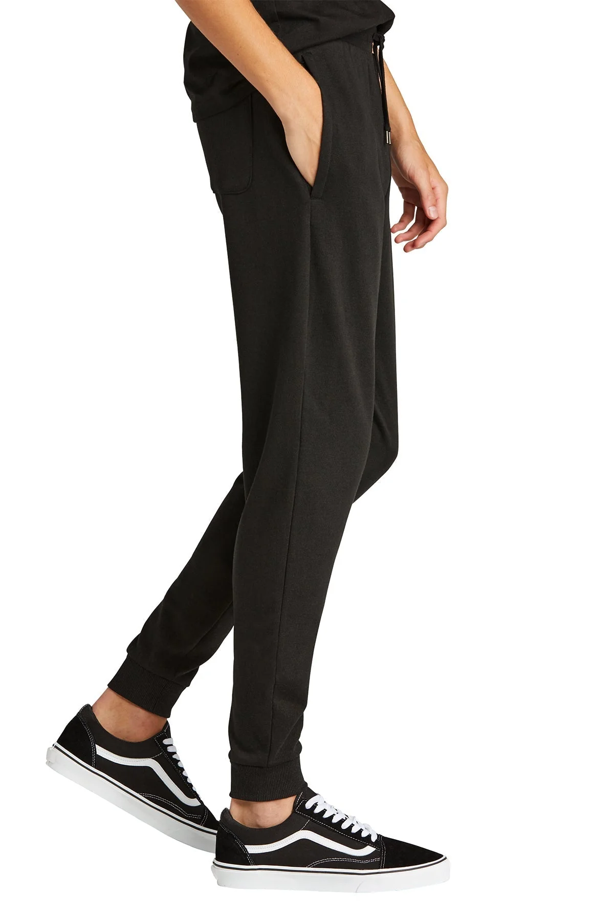 District Men's Perfect Tri Fleece Joggers, Black - Image 3