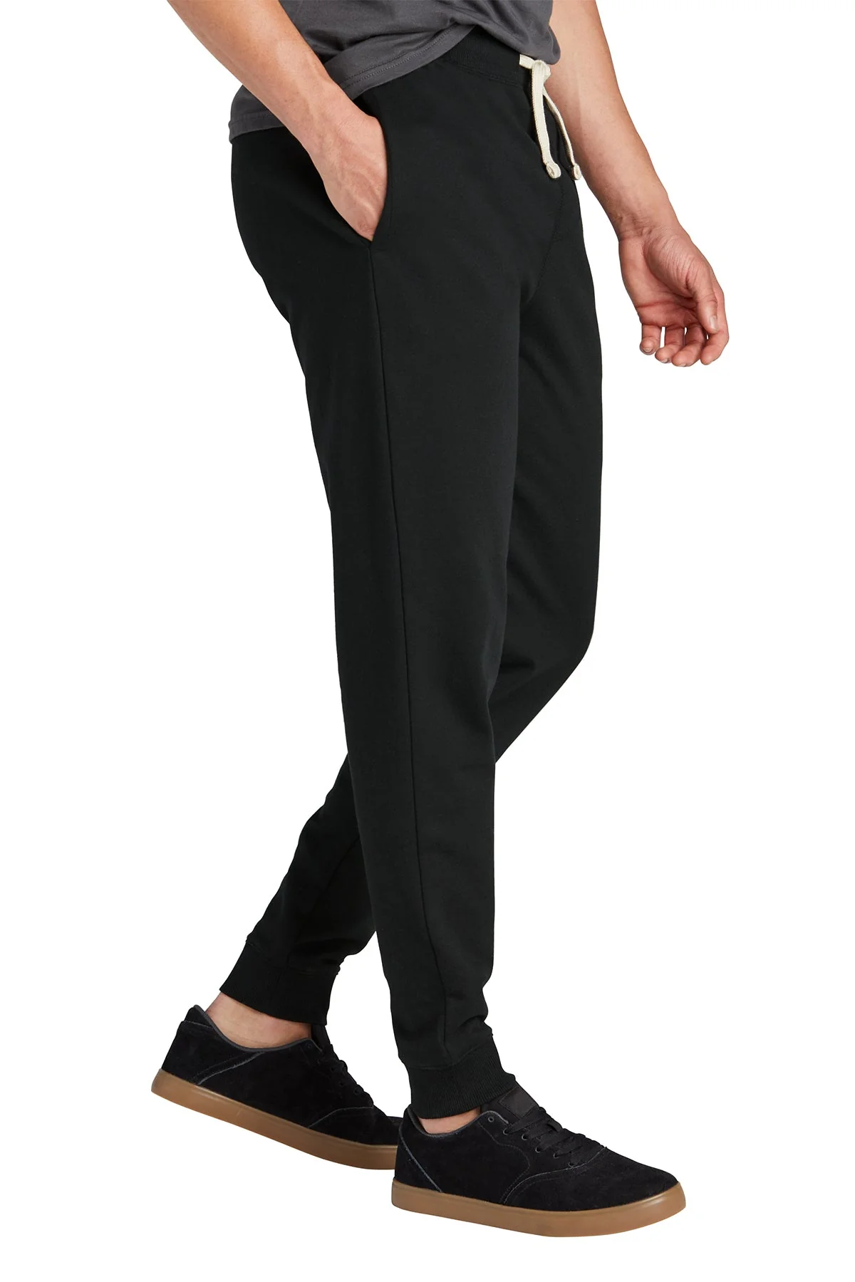 District Men's Re-Fleece Joggers, Black - Image 3