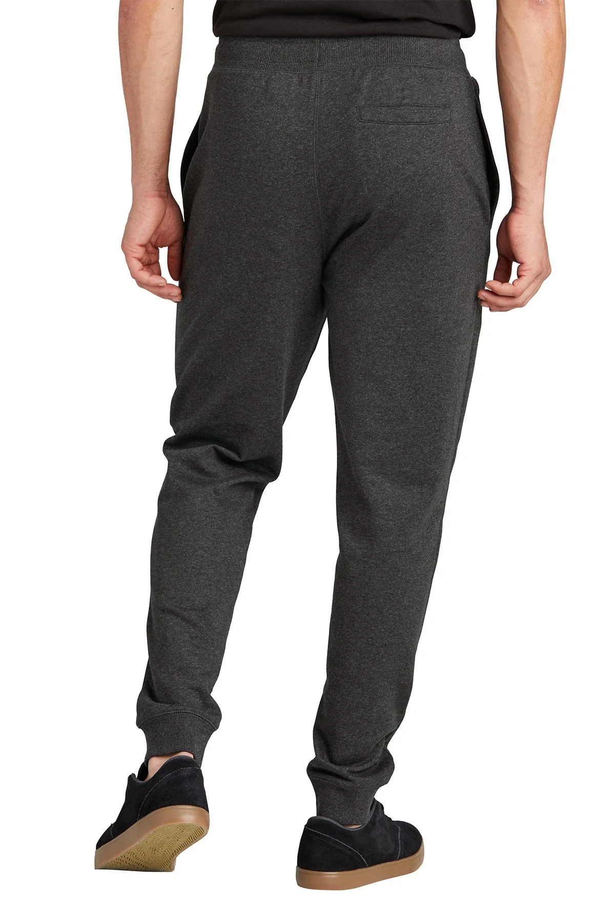 District Men's Re-Fleece Joggers, Charcoal Heather - Image 2