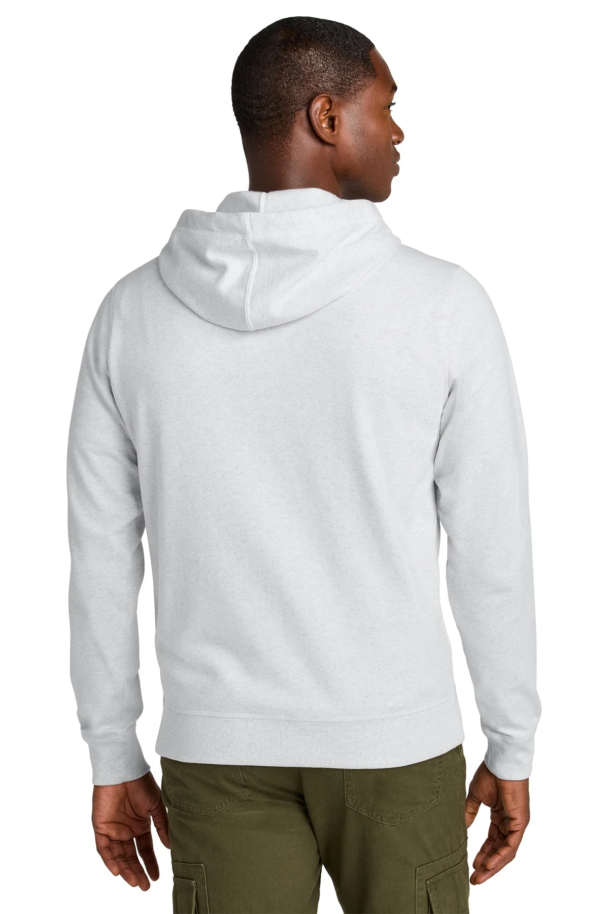 District Re-Fleece Full-Zip Custom Hoodies, Ash - Image 2