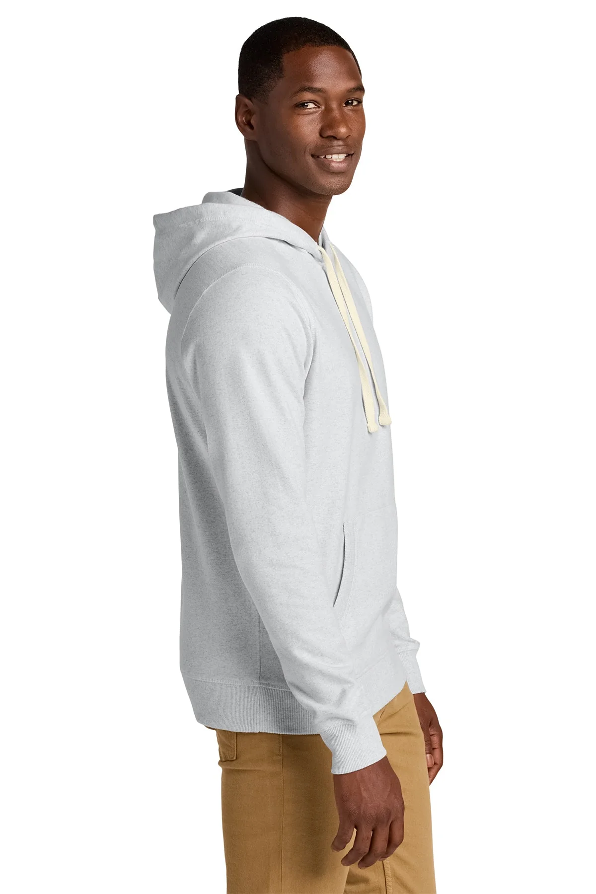District Re-Fleece Custom Hoodies, Ash - Image 3