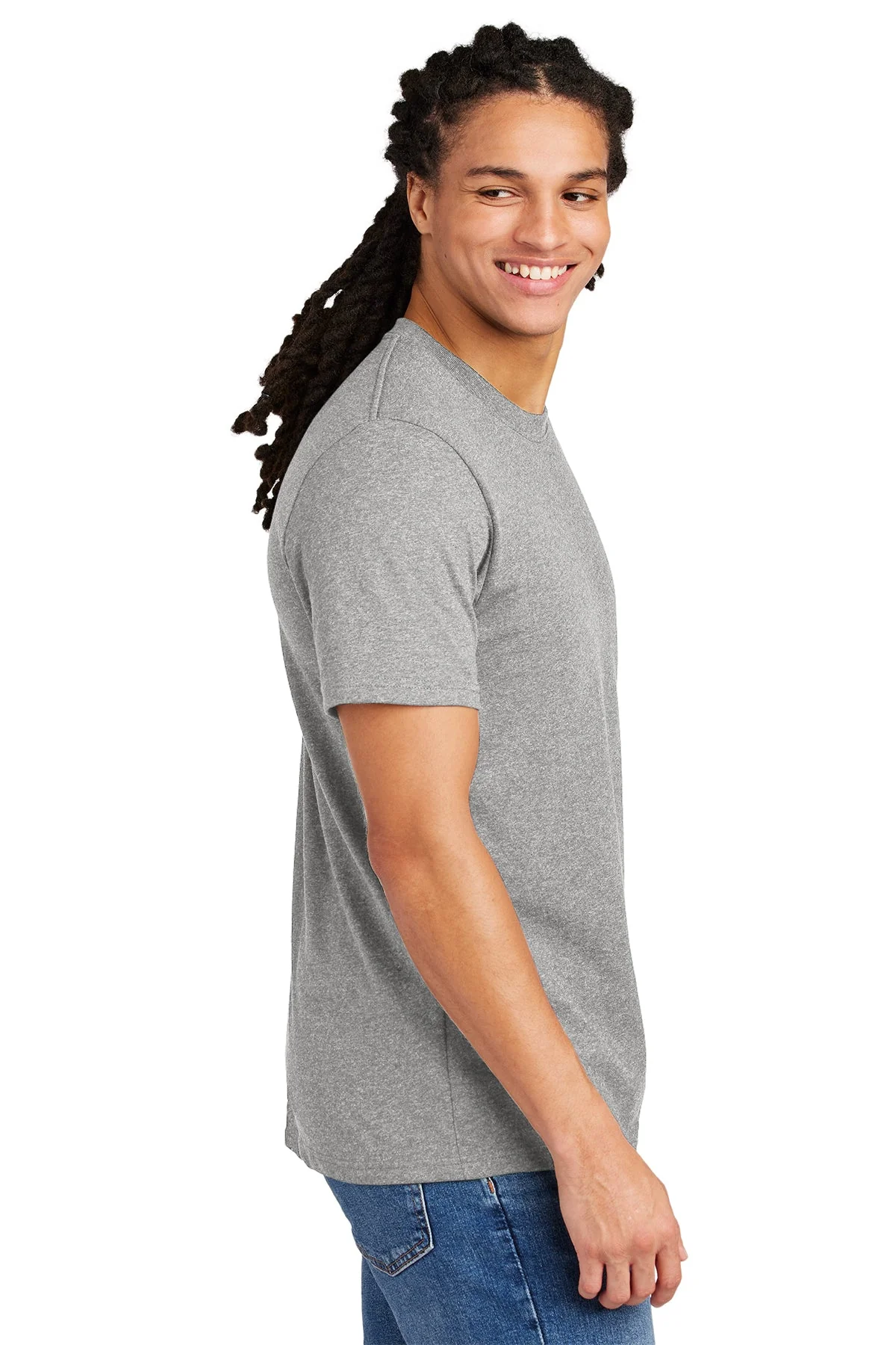District Men's Tee, Light HeatherGrey [GuidePoint Security] - Image 3