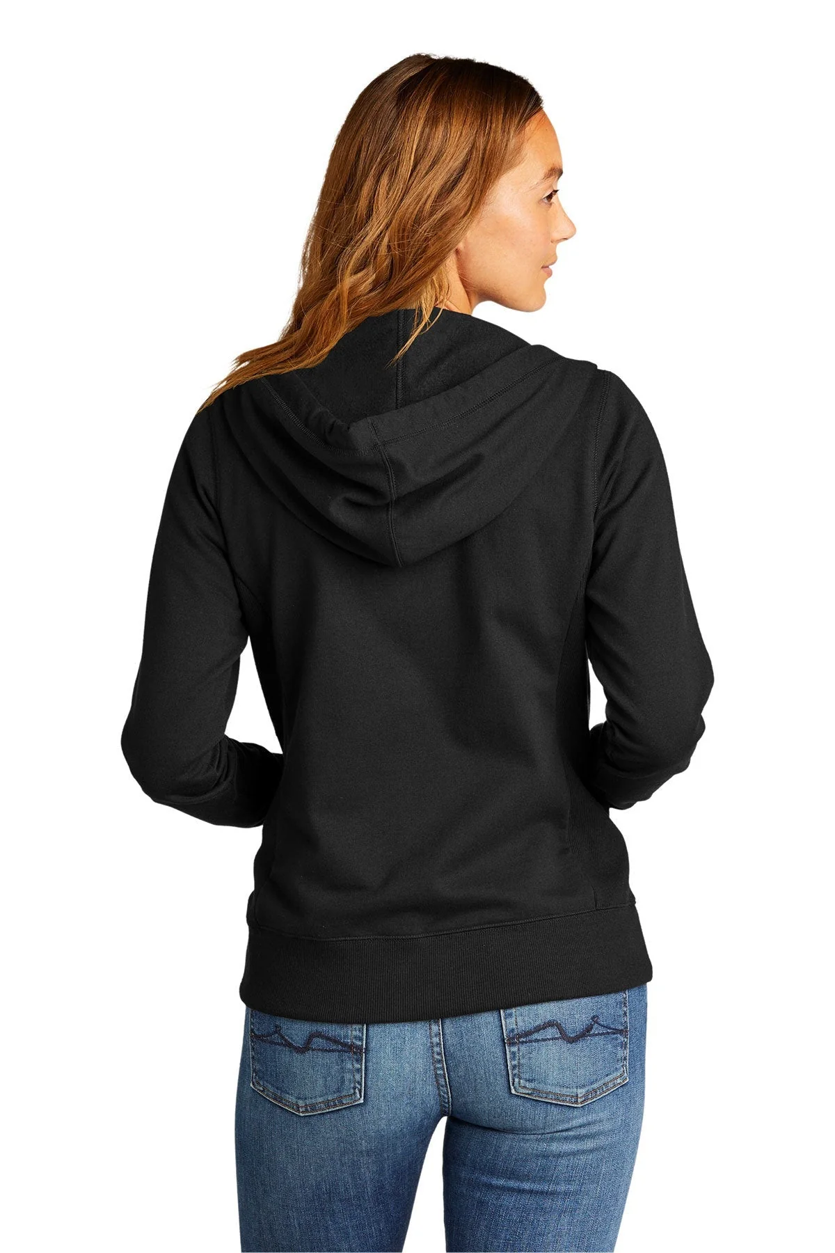 District Women's Re-Full-Zip Hoodie, Black [Launch] - Image 3