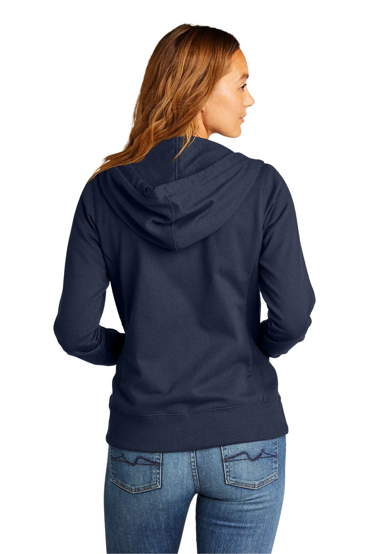 District Women's Re-Full-Zip Hoodie, True Navy [Shumaker & Sieffert] - Image 2
