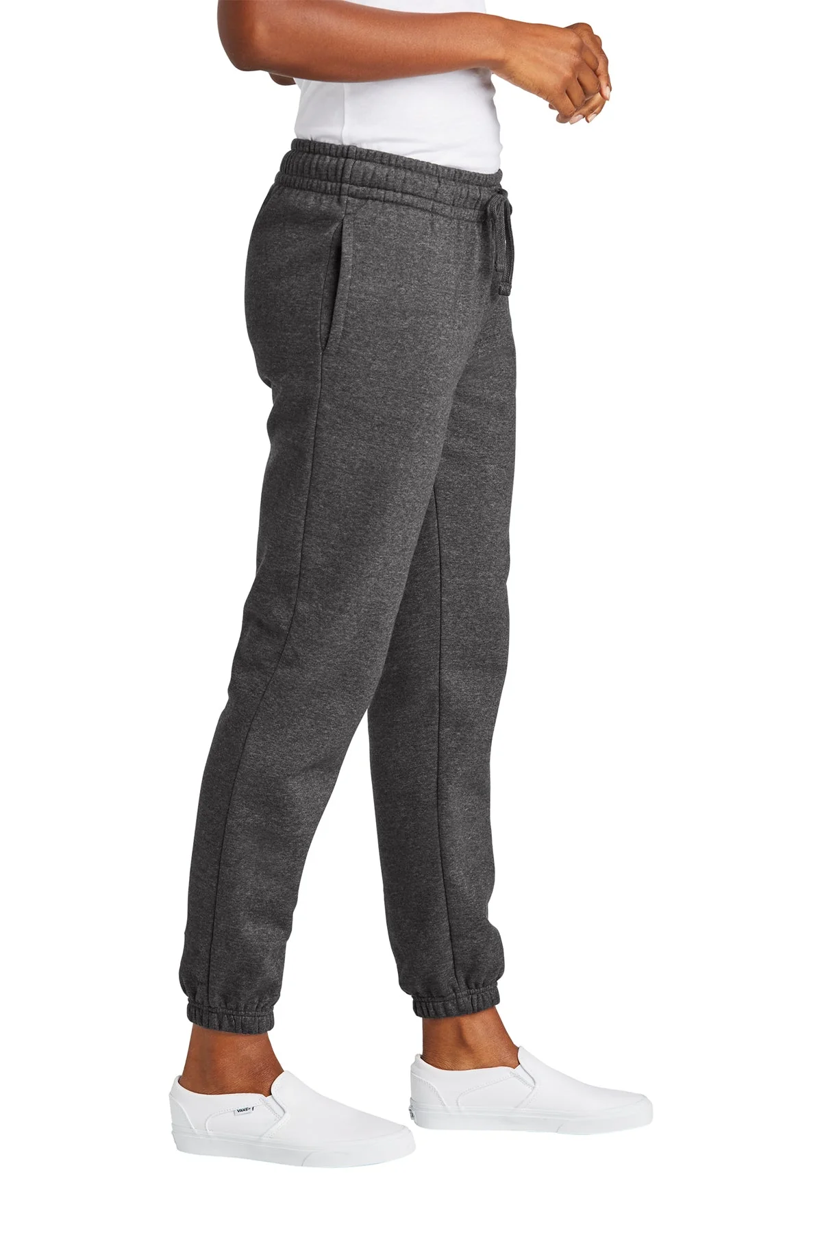 District Womens V.I.T. Sweatpant, Heathered Charcoal [GuidePoint Security] - Image 3