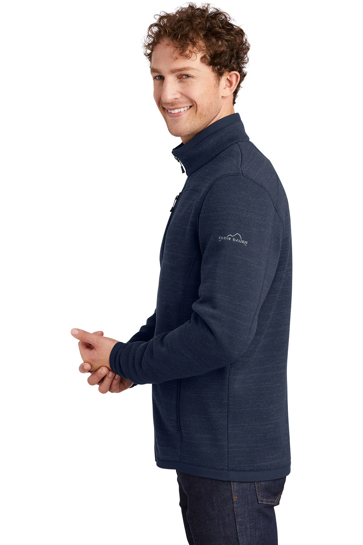 Eddie Bauer Fleece Jacket, River Blue Navy Heather [MSIS] - Image 3