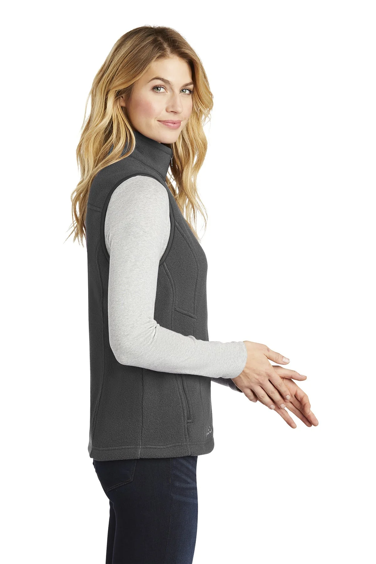 Eddie Bauer Ladies Fleece Vest, Grey Steel [PQS by Innovaccer] - Image 3