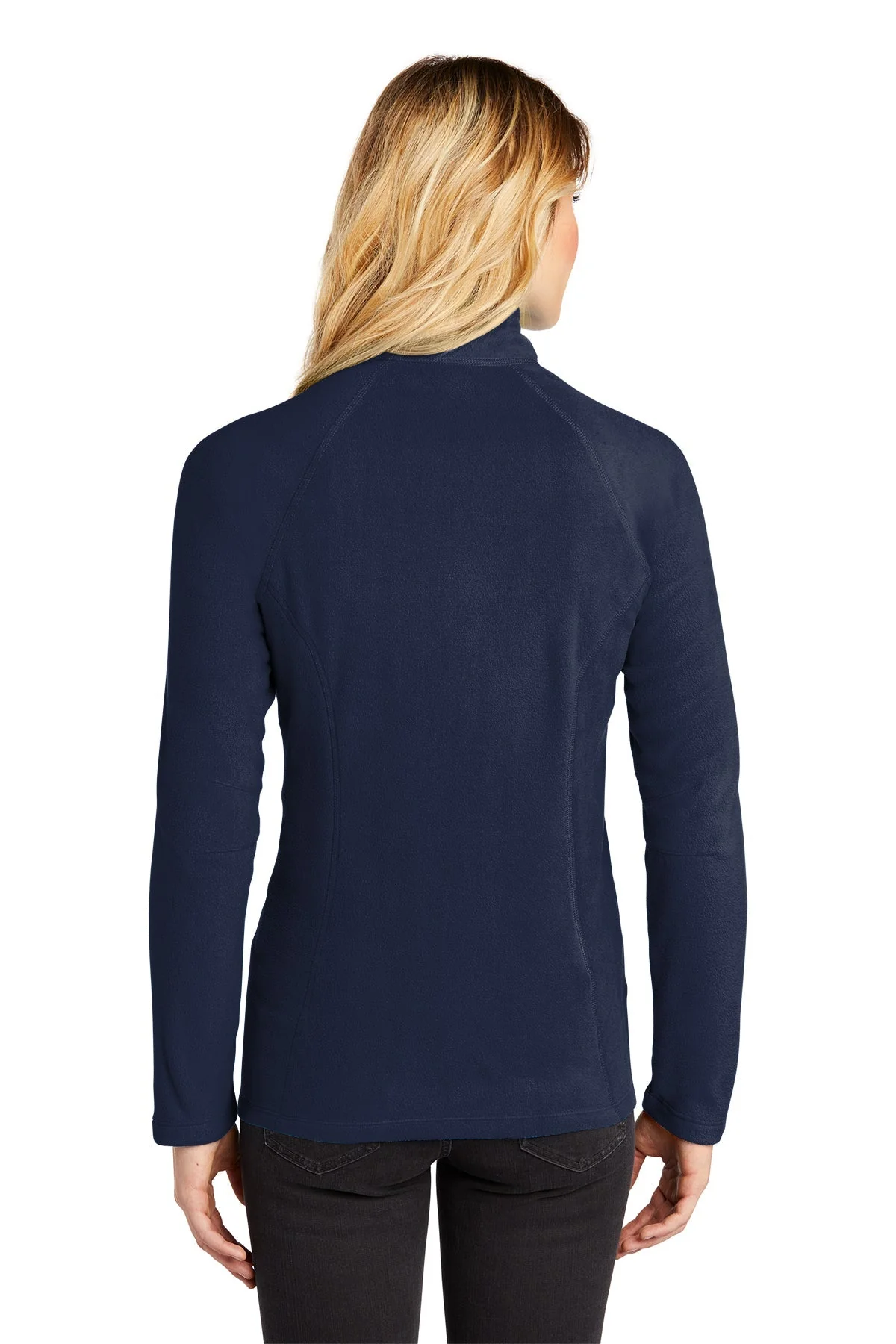 Eddie Bauer Ladies Microfleece Jacket, Navy [Sherpa LLC] - Image 2