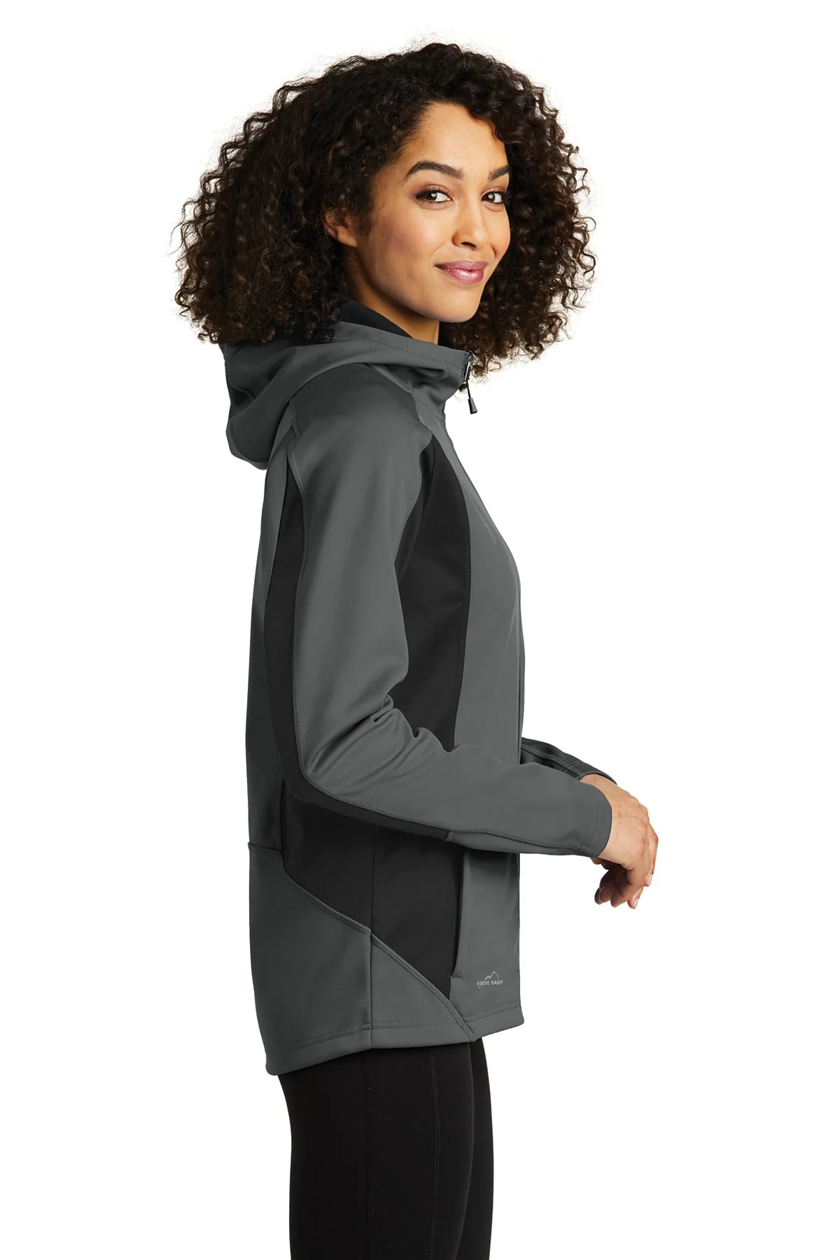 Eddie Bauer Ladies Trail Custom Soft Shell Jackets, Metal Grey - Image 3