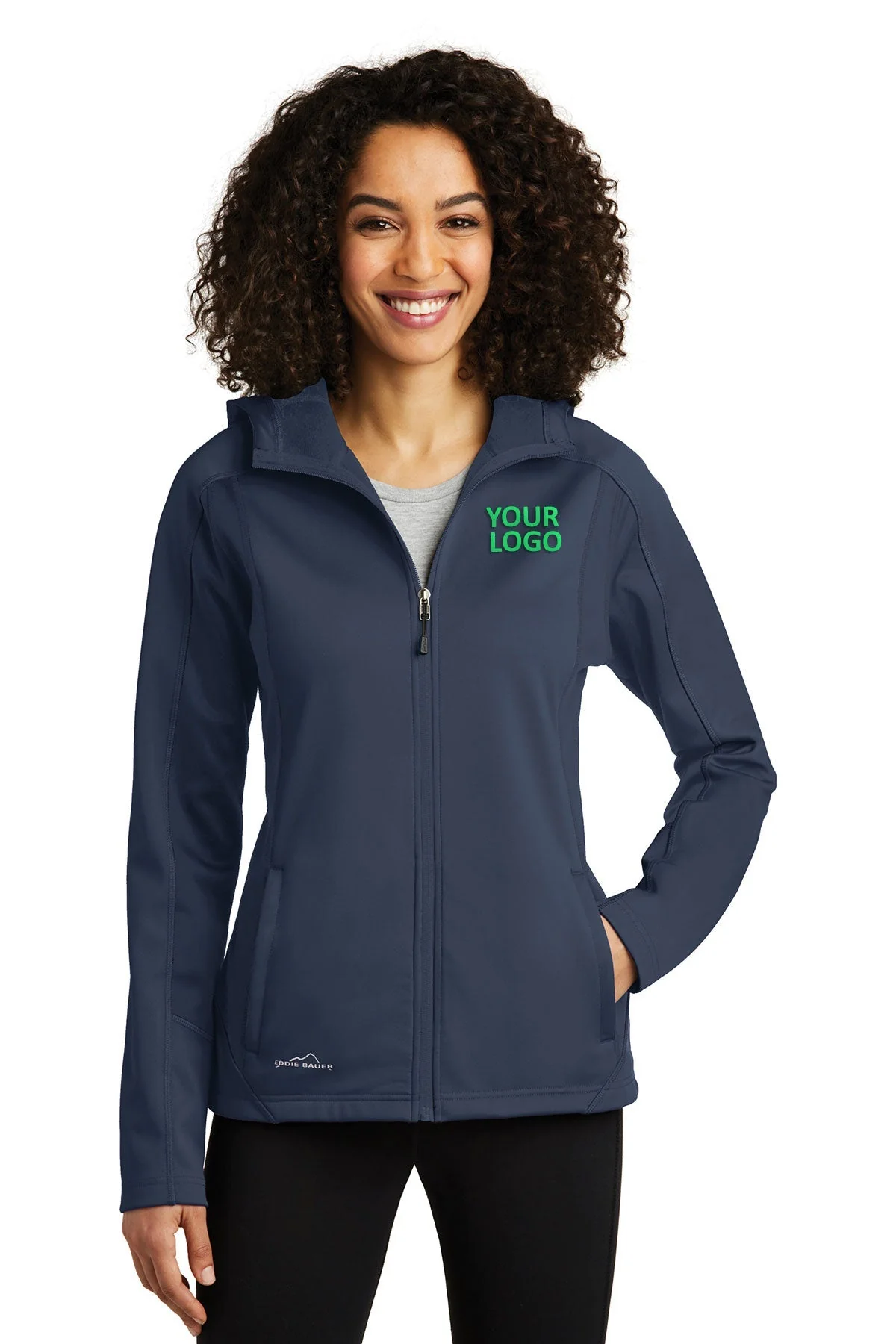 Eddie Bauer Ladies Trail Custom Soft Shell Jackets, Metal Grey - Image 5
