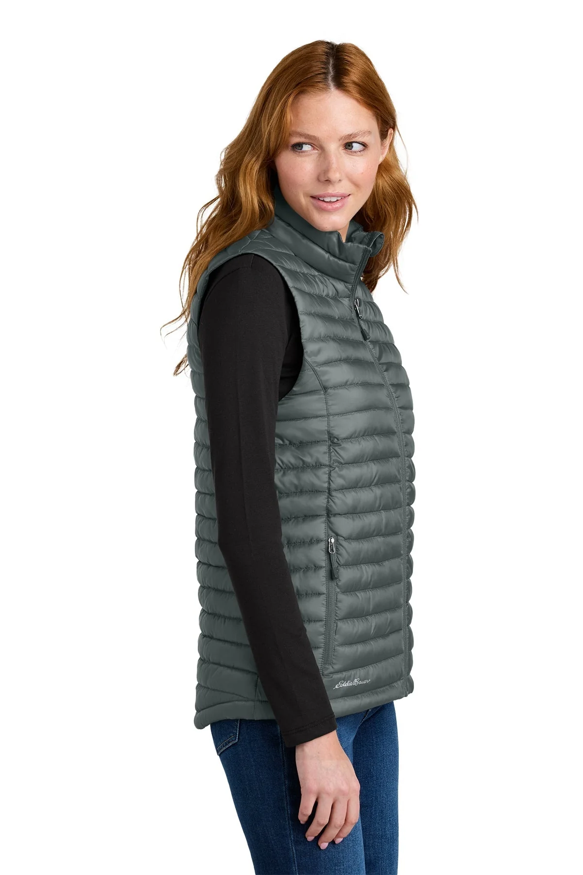 Eddie Bauer Womens Packable Quilted Vest, Metal Grey [Sherpa LLC] - Image 3