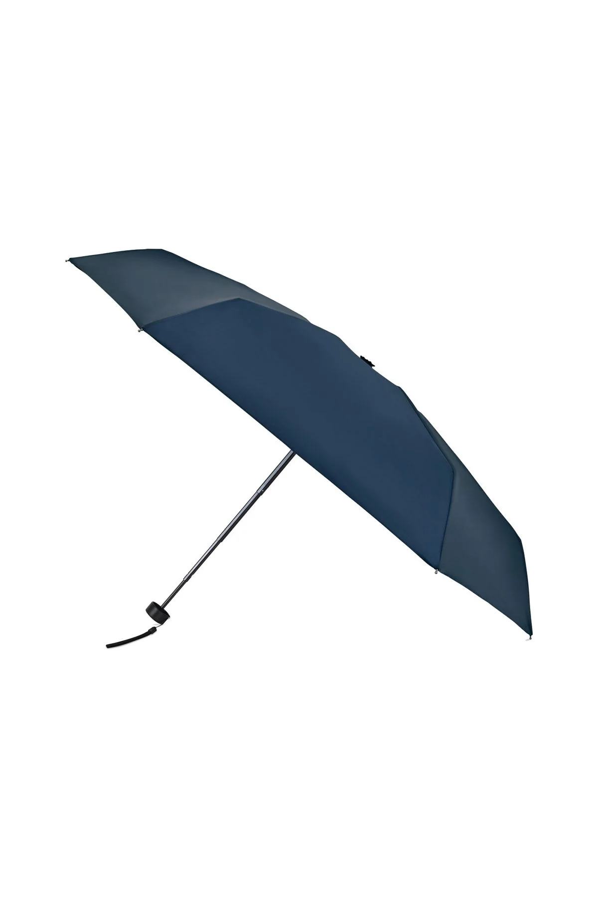 Elements 39" Recycled Manual Mini Folding Custom Umbrellas, Navy - Image 2