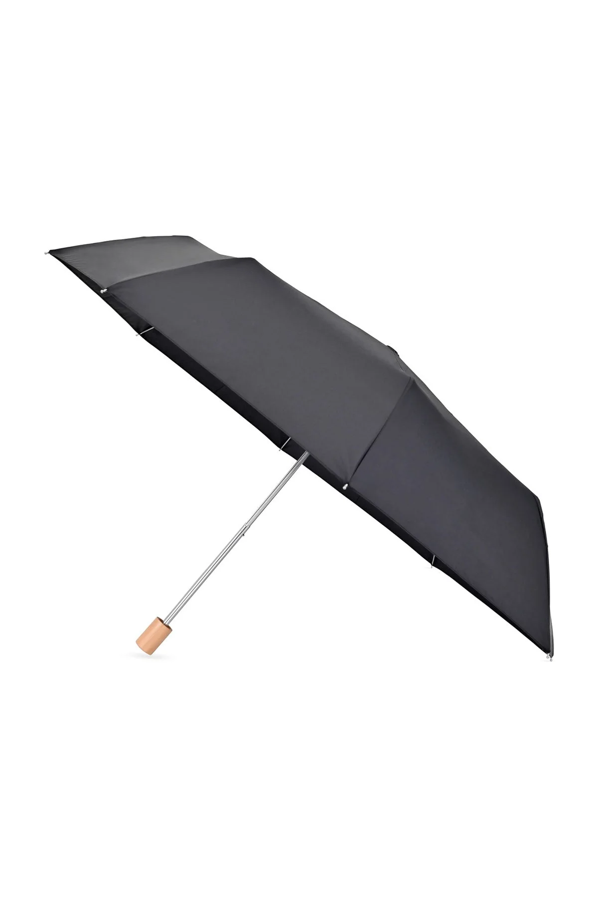 Elements 43" Recycled Manual Folding Custom Umbrellas, Black - Image 3
