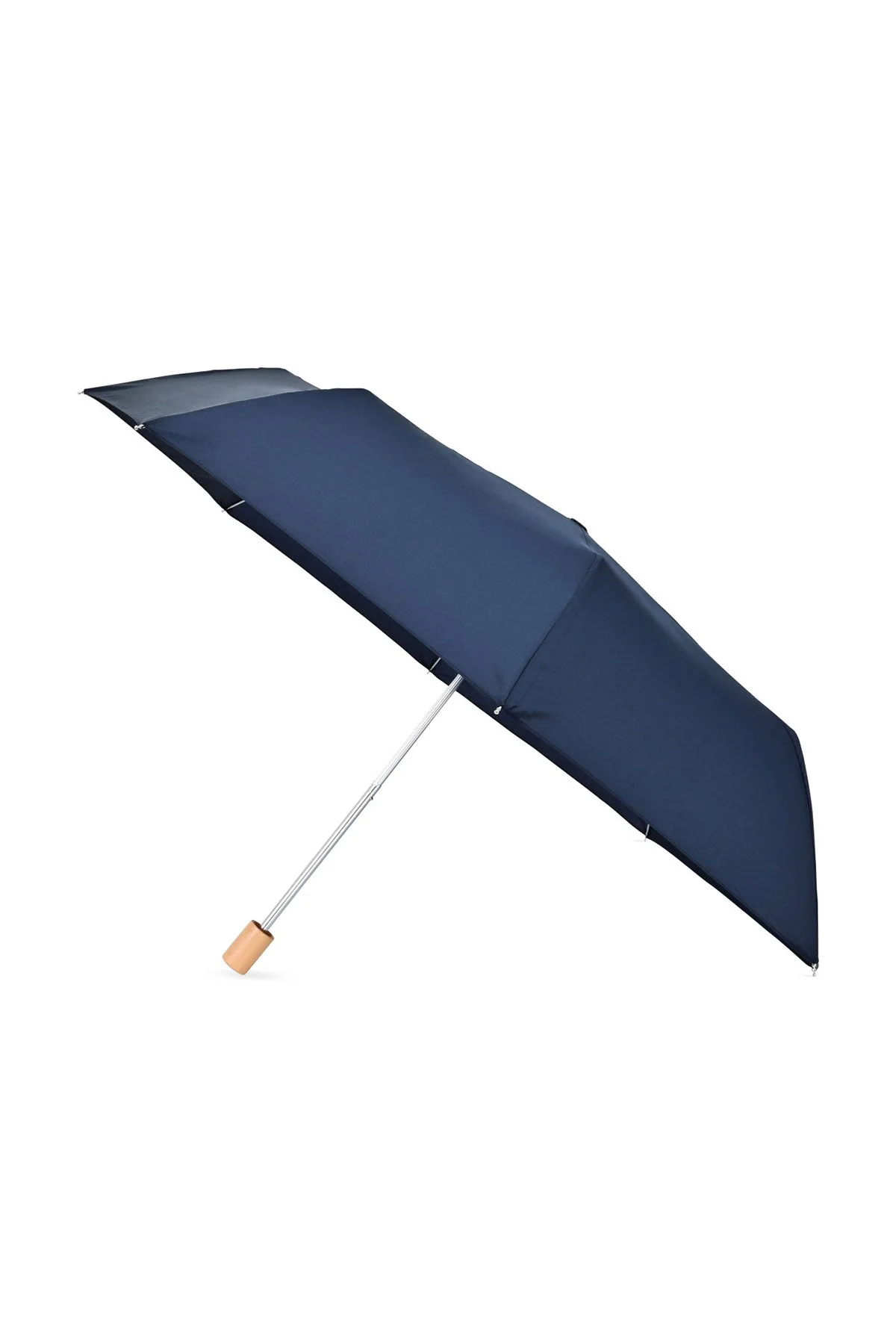 Elements 43" Recycled Manual Folding Custom Umbrellas, Navy - Image 3