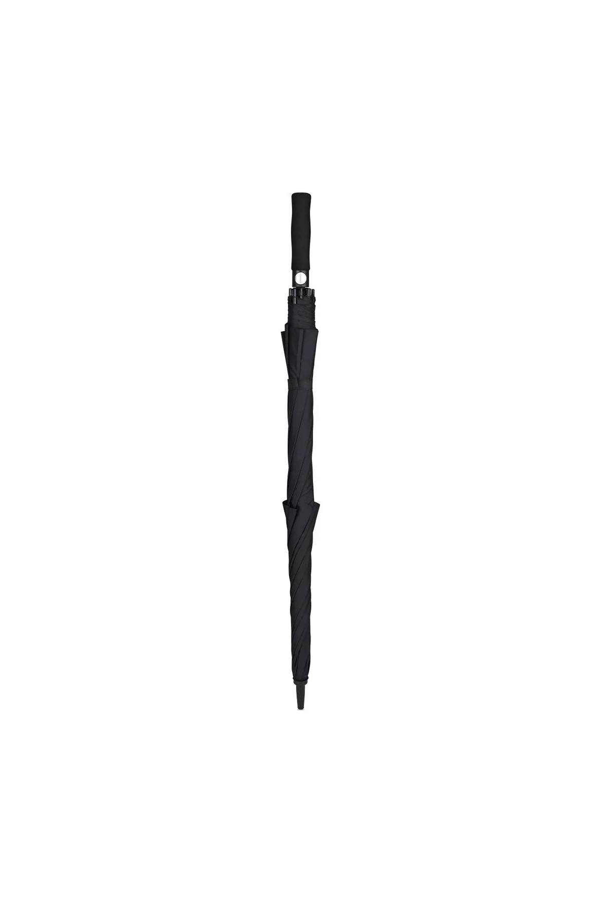 Elements 60" Recycled Auto Open Double Canopy Golf Custom Umbrellas, Black - Image 2