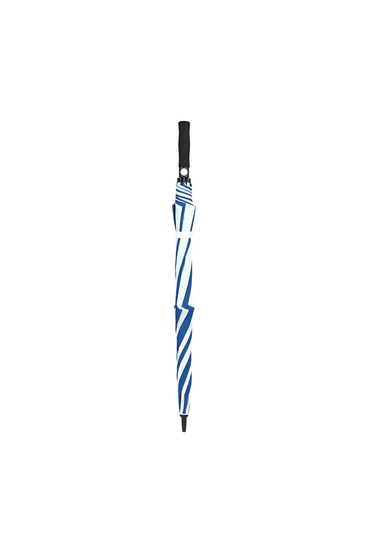 Elements 60" Recycled Auto Open Double Canopy Golf Custom Umbrellas, Royal/ White - Image 2