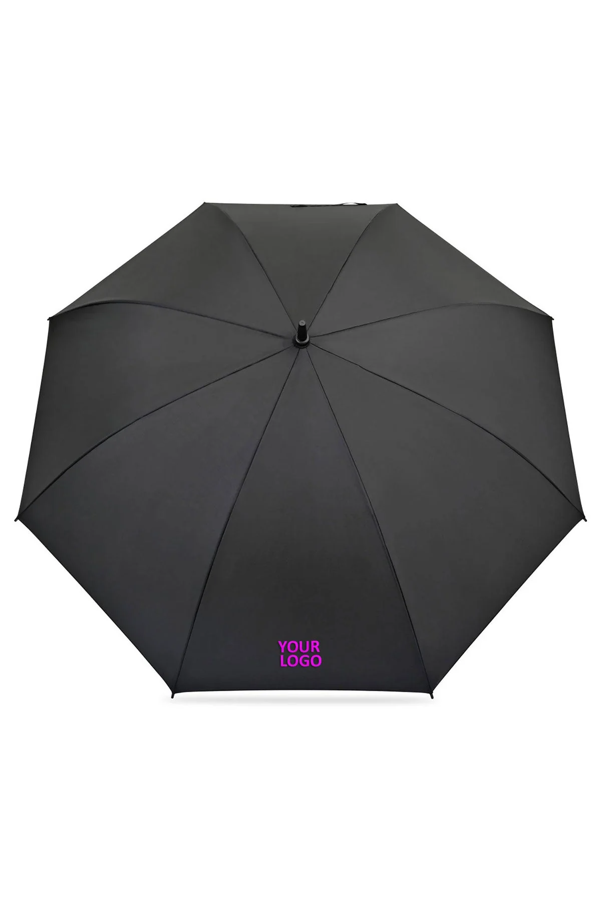 Elements 60" Recycled Auto Open Golf Custom Umbrellas, Black