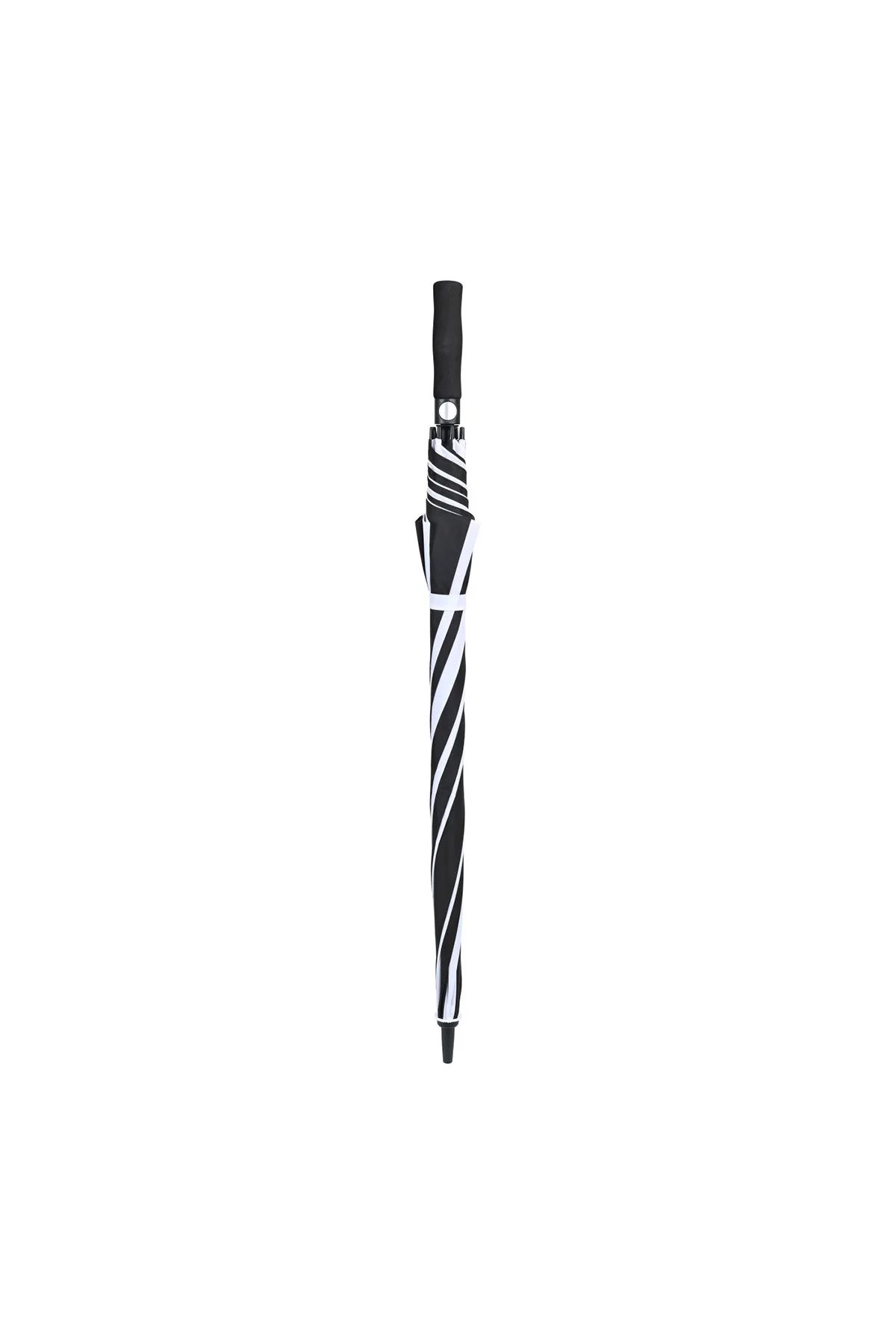 Elements 60" Recycled Auto Open Golf Custom Umbrellas, Black/ White - Image 2
