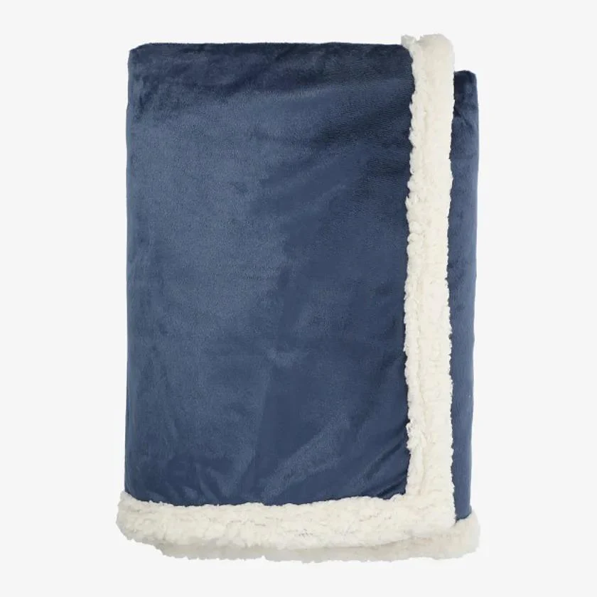 Field & Co Sherpa Blanket, Navy - Image 3