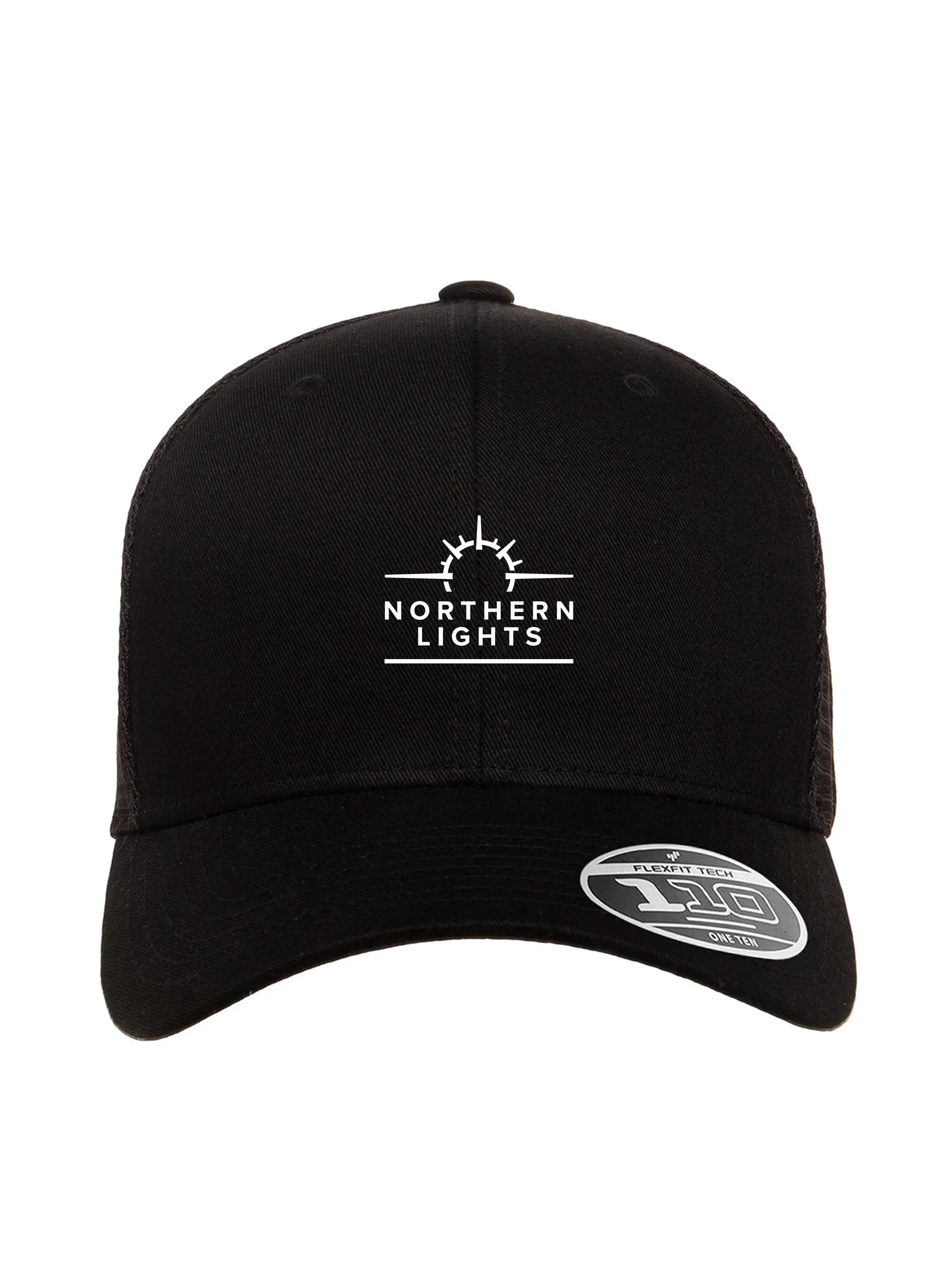 Flexfit Adult Mesh Cap, Black [Northern Lights Locating & Inspection]