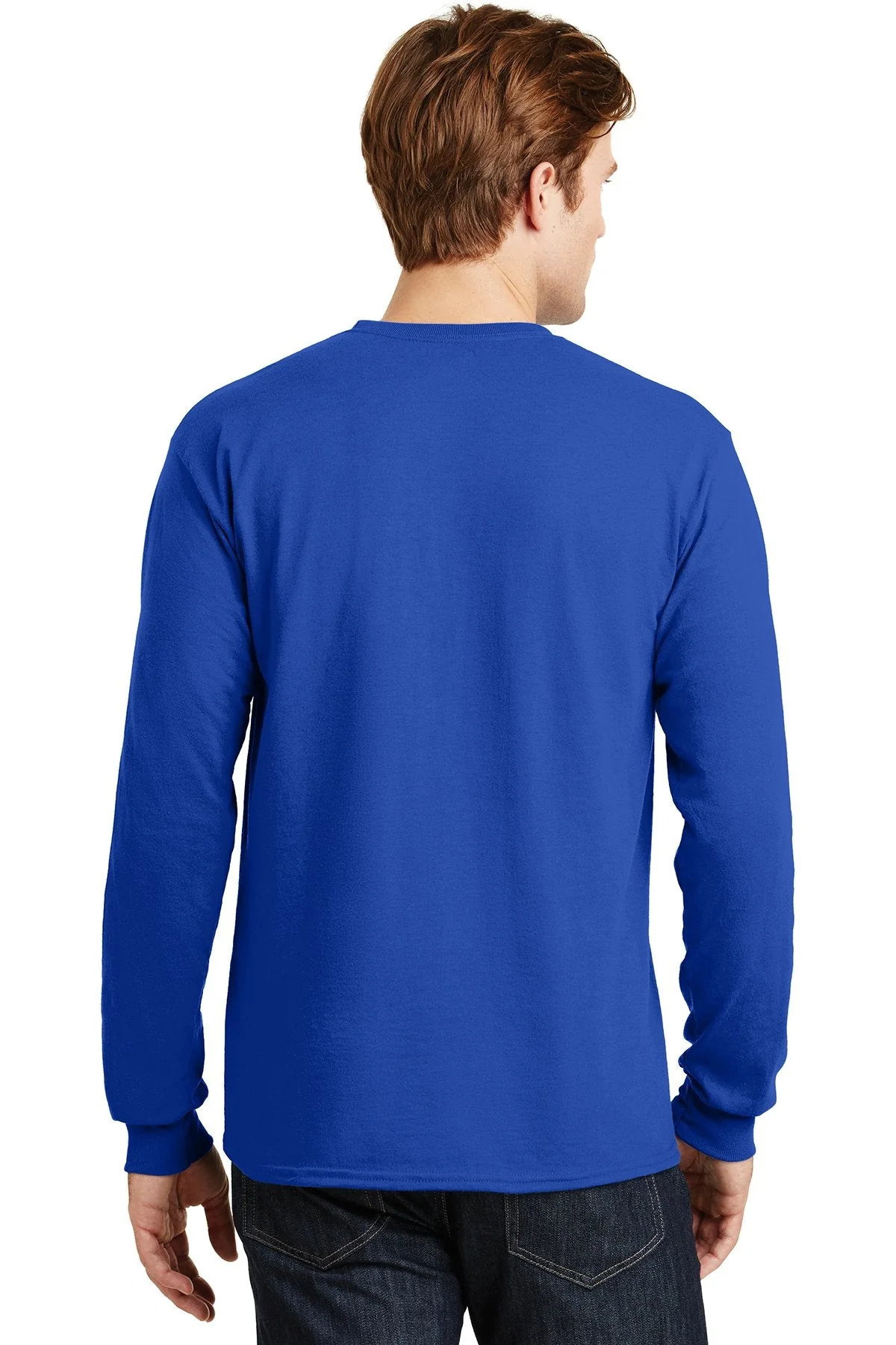 Gildan Dryblend Cotton Poly Long Sleeve T Shirt, Royal [Simple Construction] - Image 2