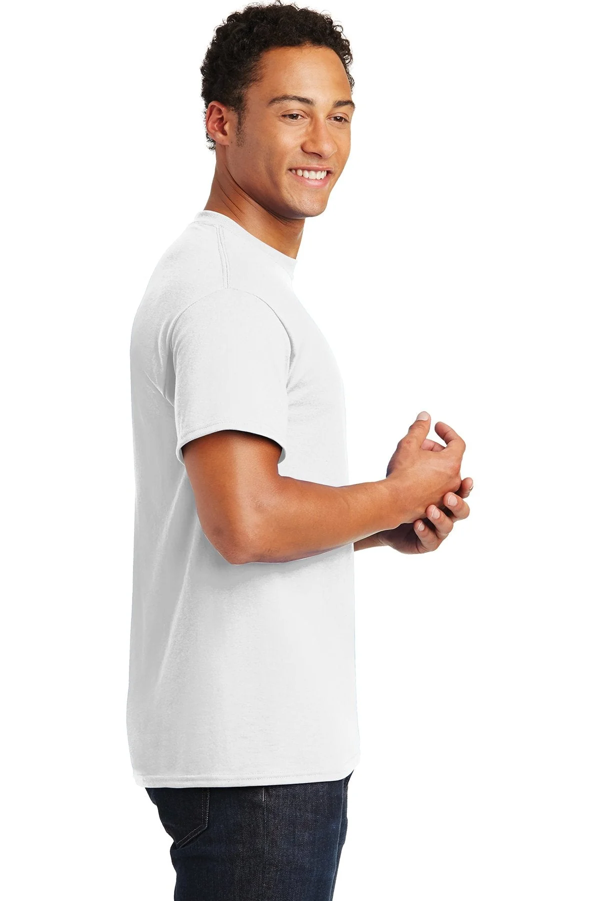 Gildan Dryblend Cotton Poly T Shirt, White [GEOKON] - Image 3