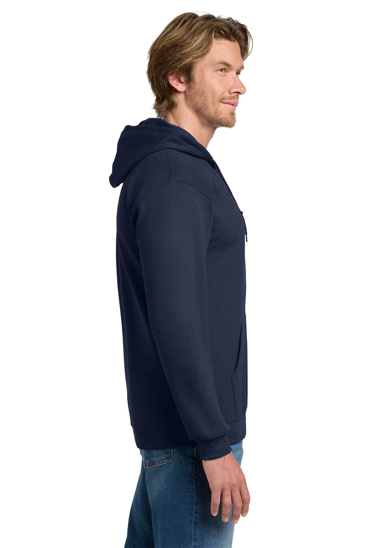 Gildan Heavy Blend Full Zip Hooded Sweatshirt, Navy [High Sky Children's Ranch] - Image 2