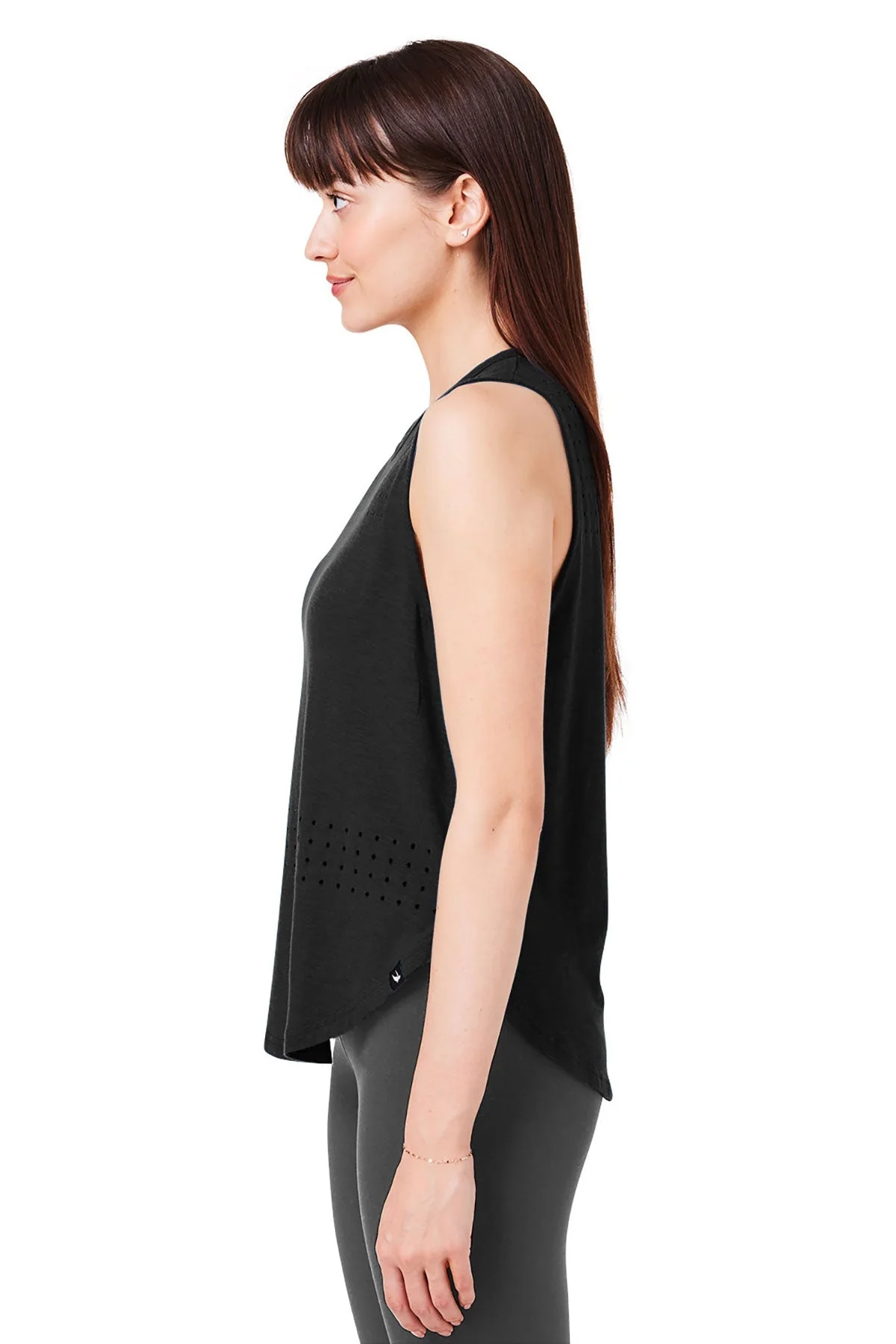 Glyder Ladies Lumasof Mood Tank, Black [Brown Harris Stevens] - Image 3