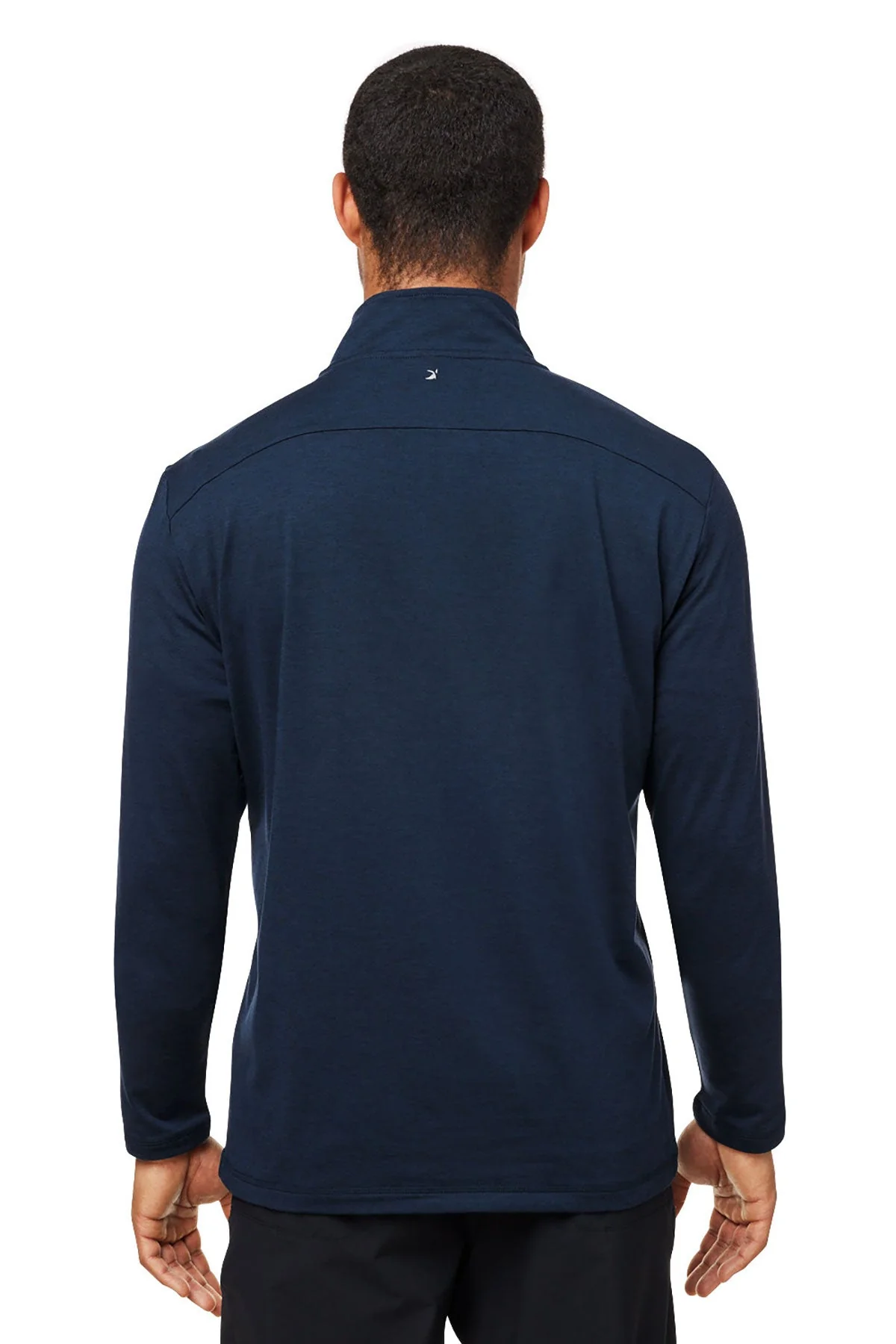 Glyder Men's Marbled Jersey Quarter-Zip, Navy Marble [Soundhound AI] - Image 2