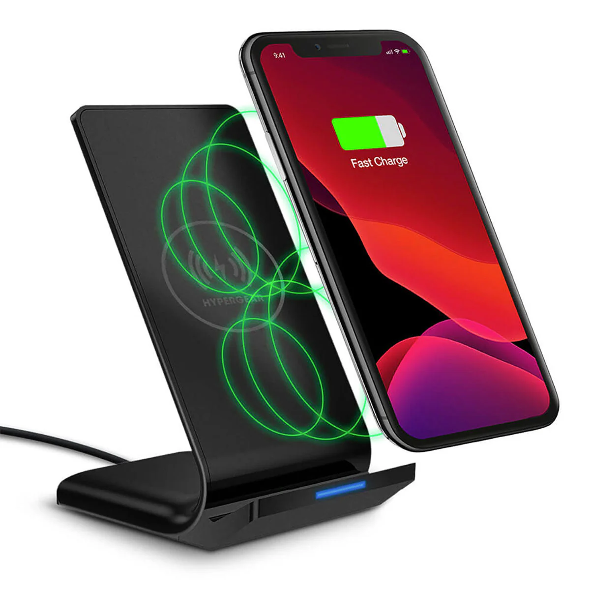 Hypergear 10W Wireless Fast Charging Stand, Black [Launch] - Image 2