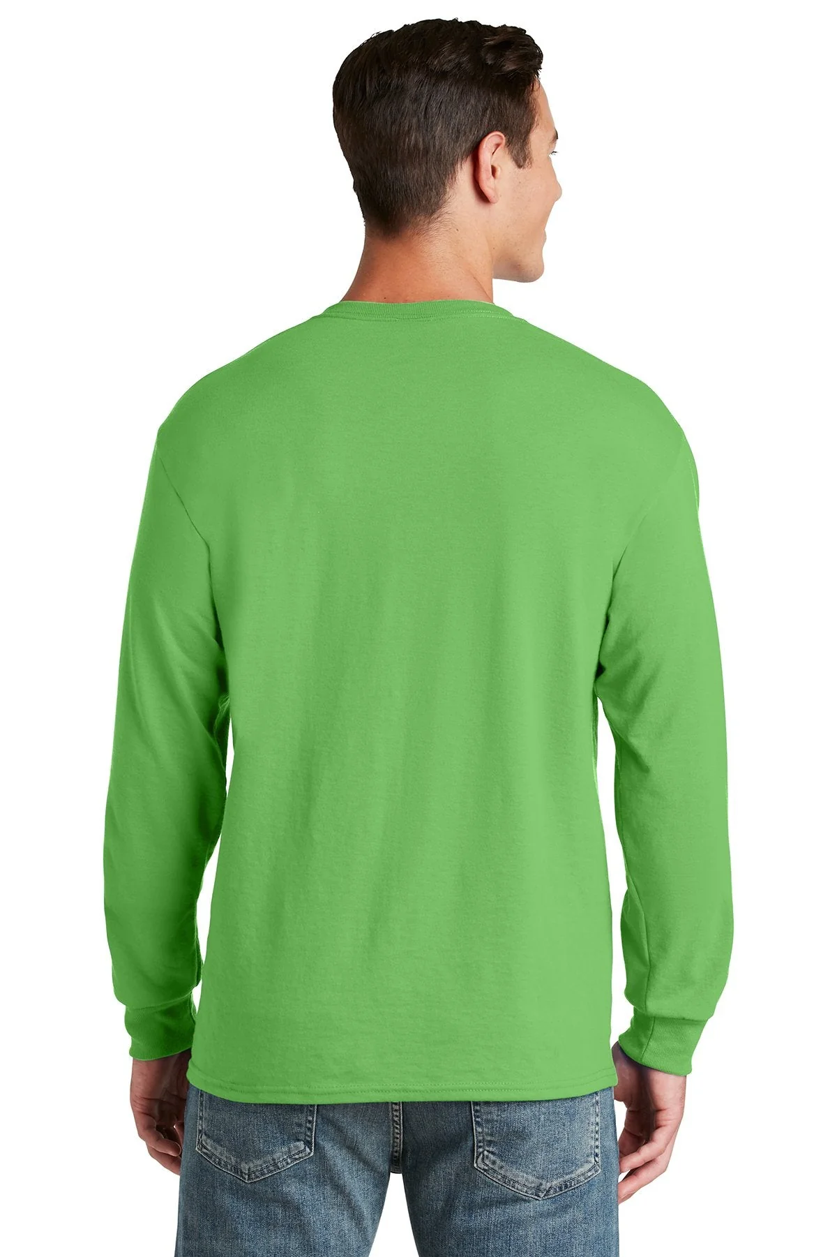 Jerzees Dri-Power 50/50 Cotton/Poly Long Sleeve T-Shirt, Kiwi [Kentucky United Methodist Children's Homes] - Image 2