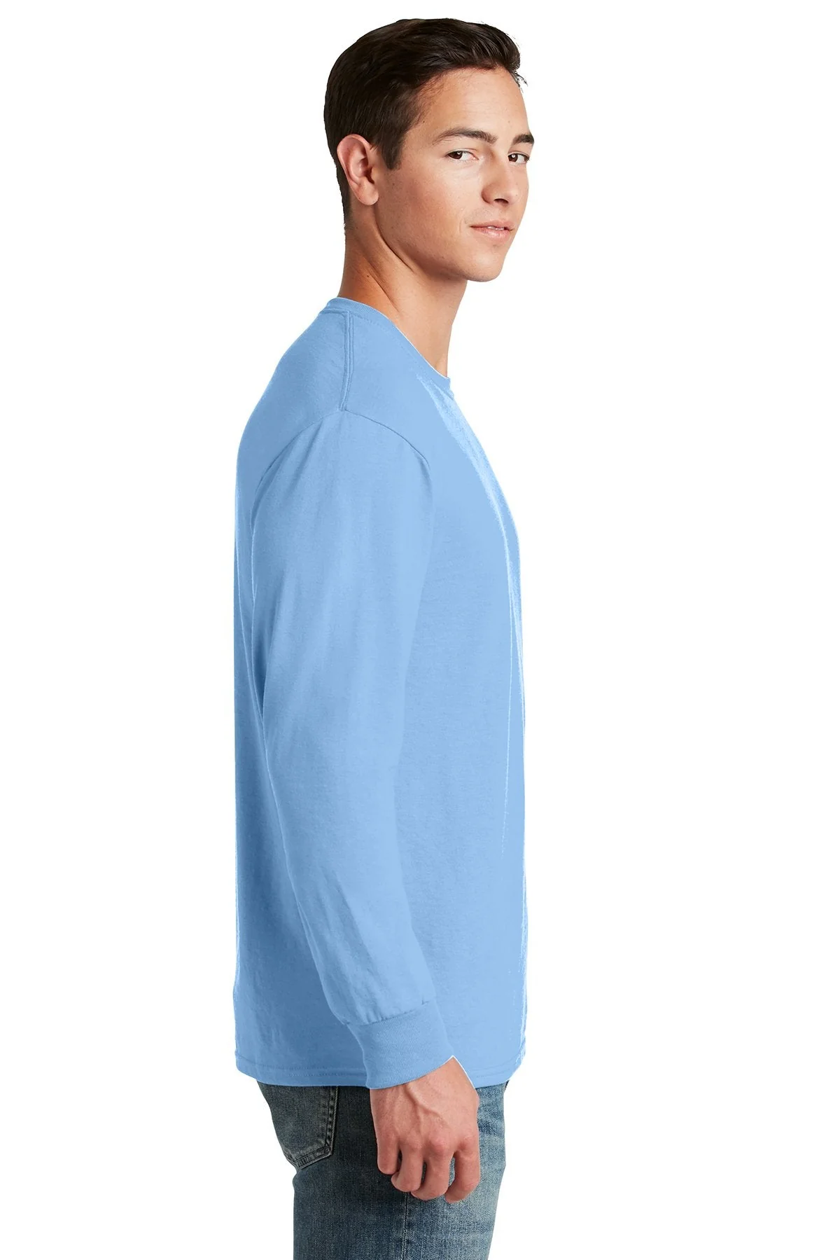 Jerzees Dri-Power 50/50 Cotton/Poly Long Sleeve T-Shirt, Light Blue [Kentucky United Methodist Children's Homes] - Image 3