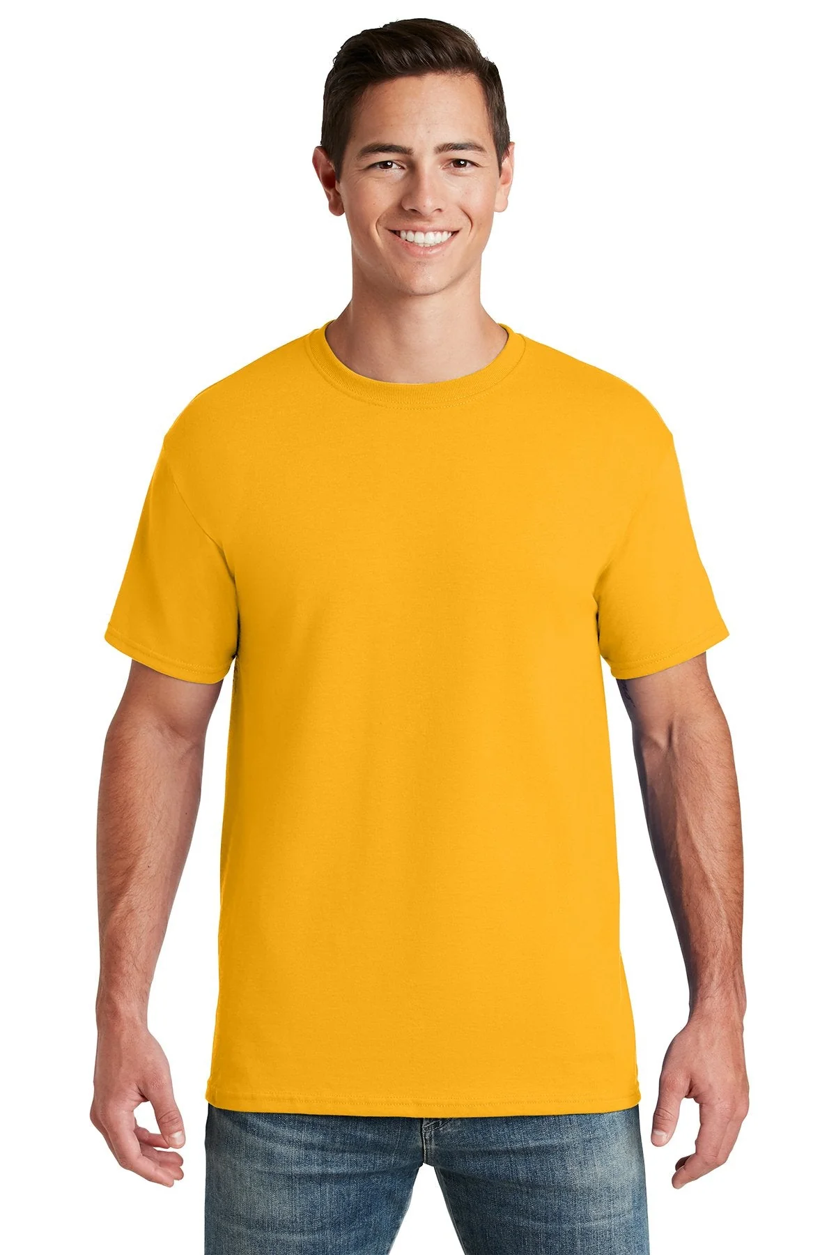 Jerzees Dri-Power Active 50/50 Cotton/Poly T-Shirt, Gold [Milford Mining Company Utah] - Image 2