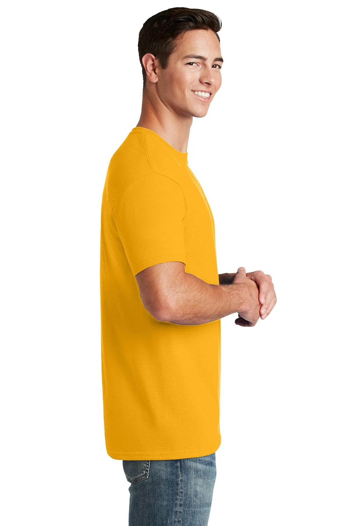 Jerzees Dri-Power Active 50/50 Cotton/Poly T-Shirt, Gold [Milford Mining Company Utah] - Image 4