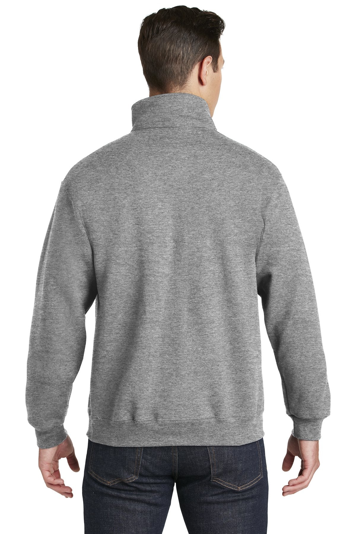 Jerzees Super Sweats NuBlend 1/4-Zip Sweatshirt with Cadet Collar, Oxford [Sherpa LLC] - Image 2
