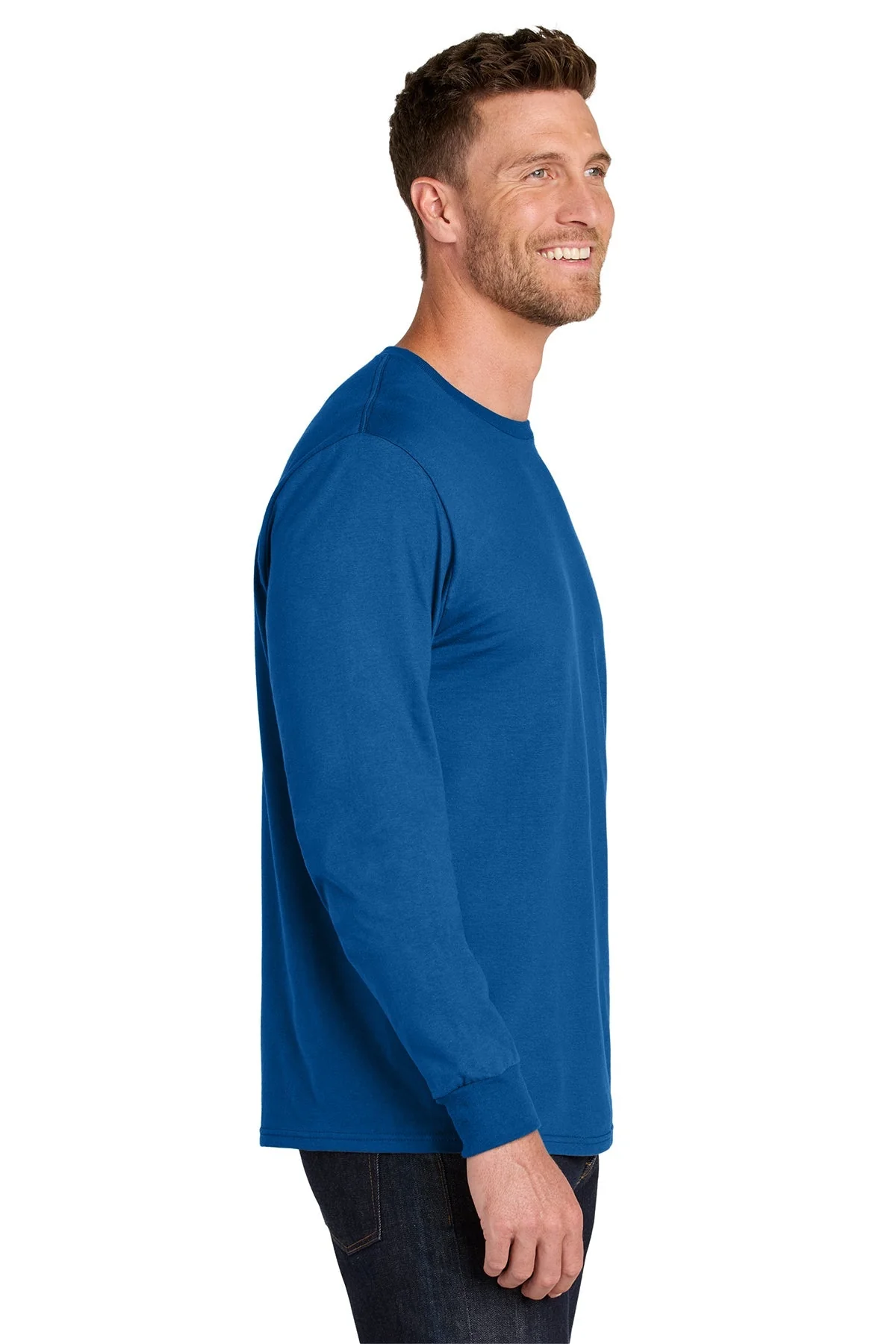 Jerzees Ultimate Unisex Ring Spun Long Sleeve T-Shirt, Royal [Momentum Behavior Analysis] - Image 3