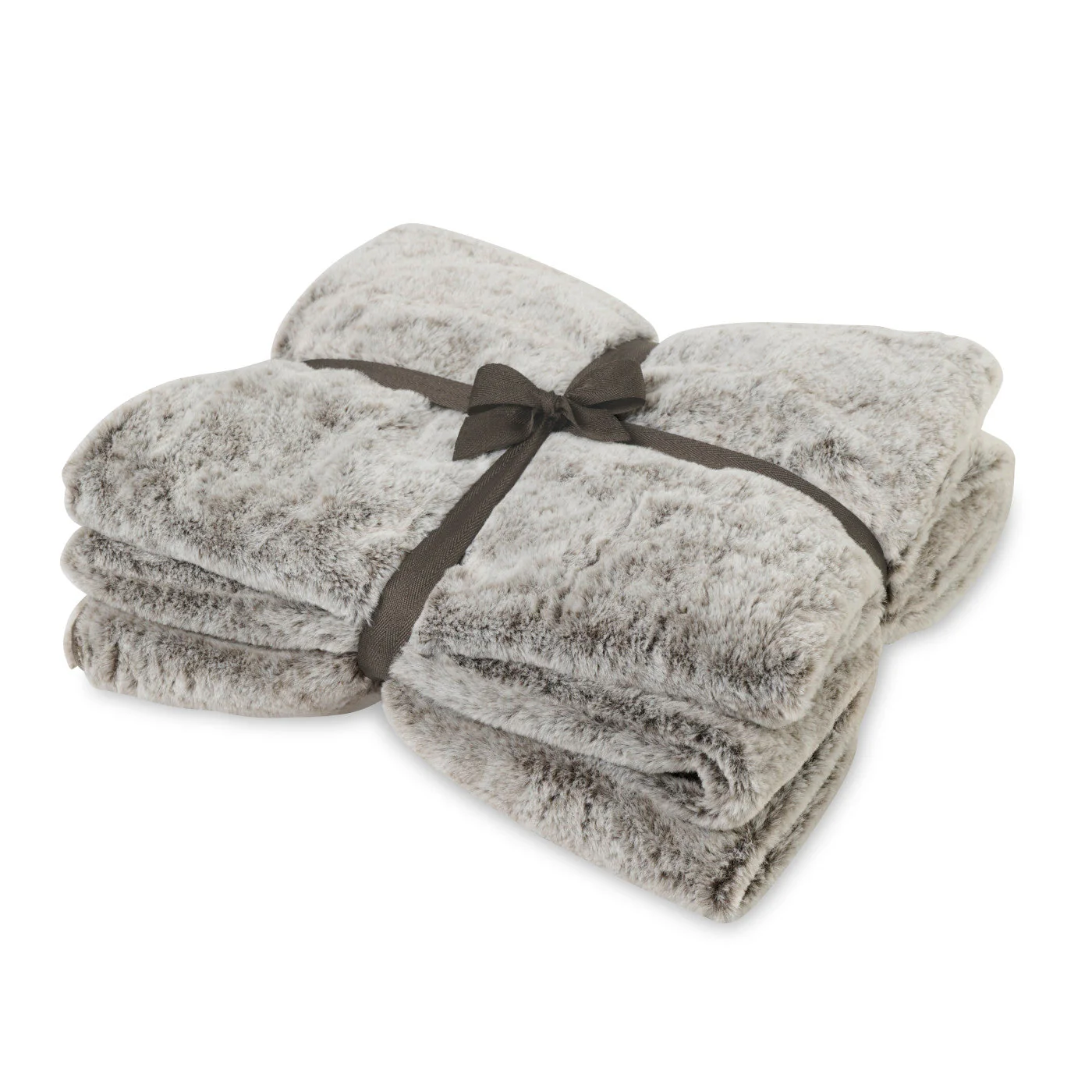 Luxe Faux Fur Throw Custom Blankets, Brown - Image 2