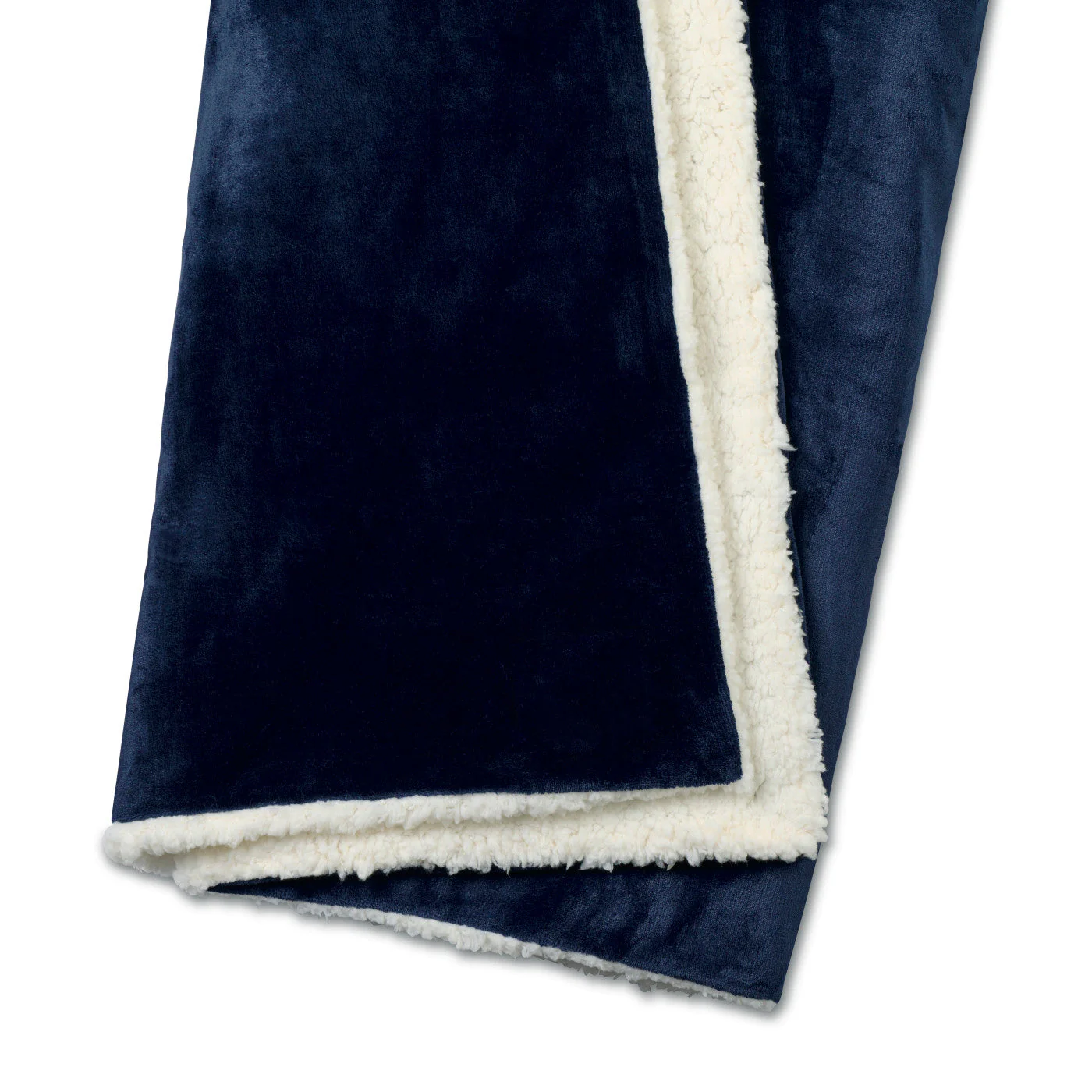 Mink Sherpa Custom Blankets, Navy - Image 2