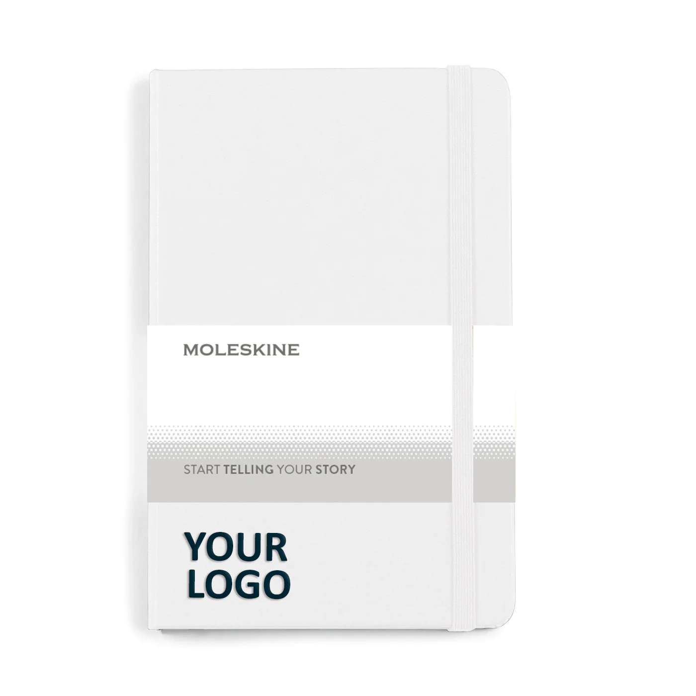 Moleskine Hard Cover Ruled Medium Notebook White