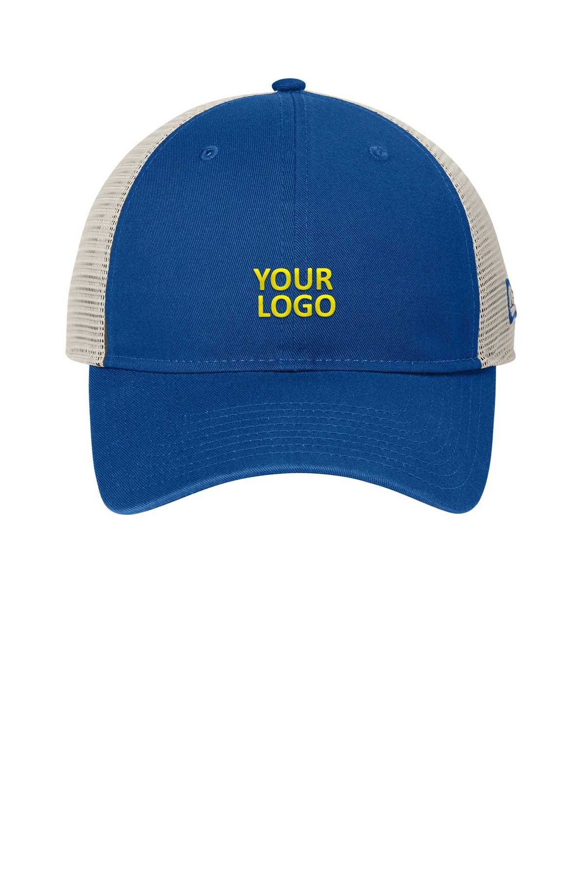 New Era 9TWENTY Unstructured Mesh Snapback Custom Caps, Royal/ Stone
