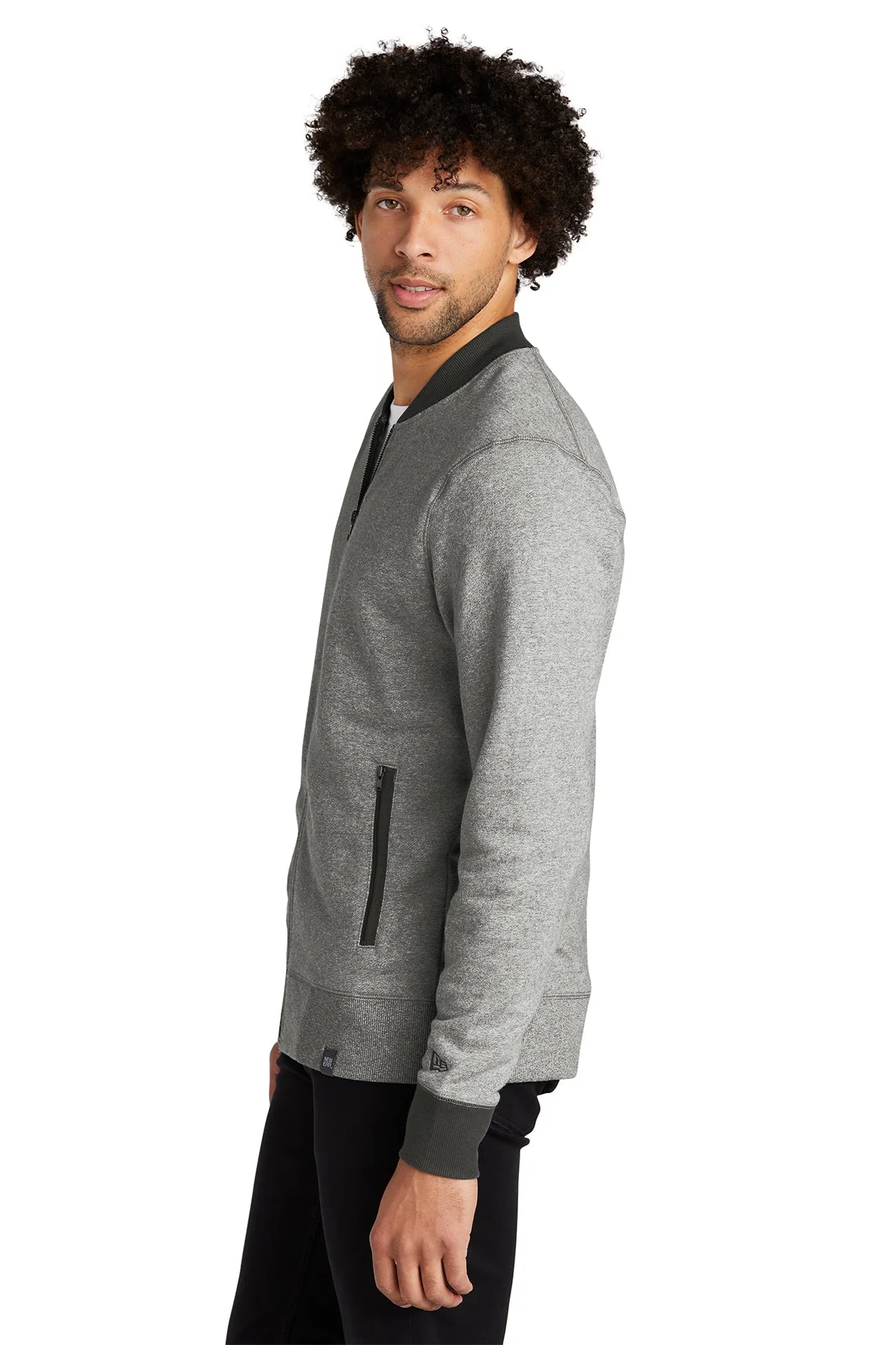 New Era French Terry Jacket, Light Graphite Twist/ Graphite [CommStar Credit Union] - Image 3