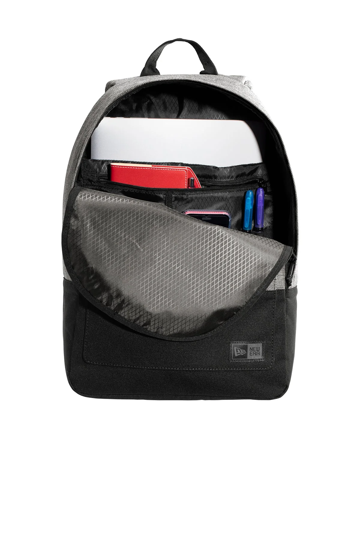 New Era Legacy Custom Backpacks, Black Twill Heather/ Black - Image 2