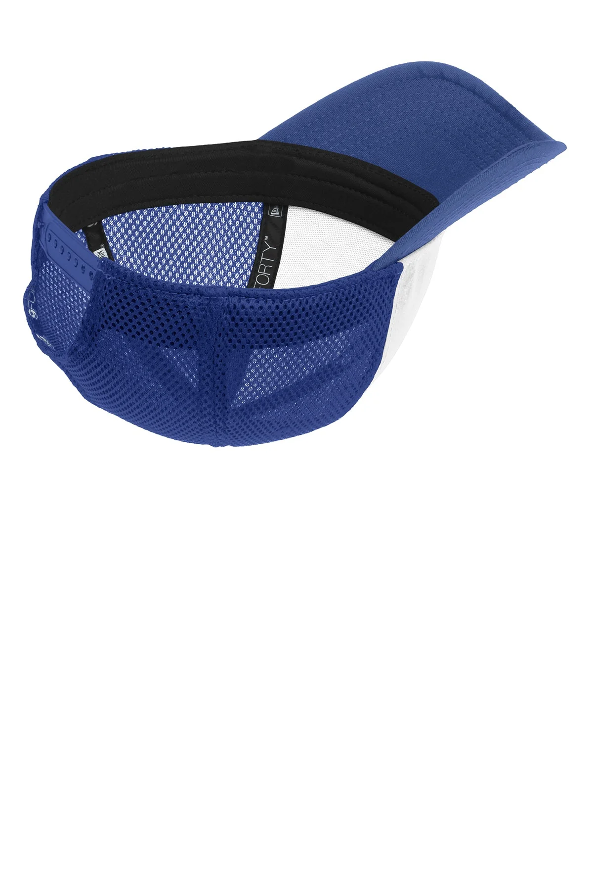 New Era Snapback Contrast Front Mesh Customized Caps, White/Royal - Image 3