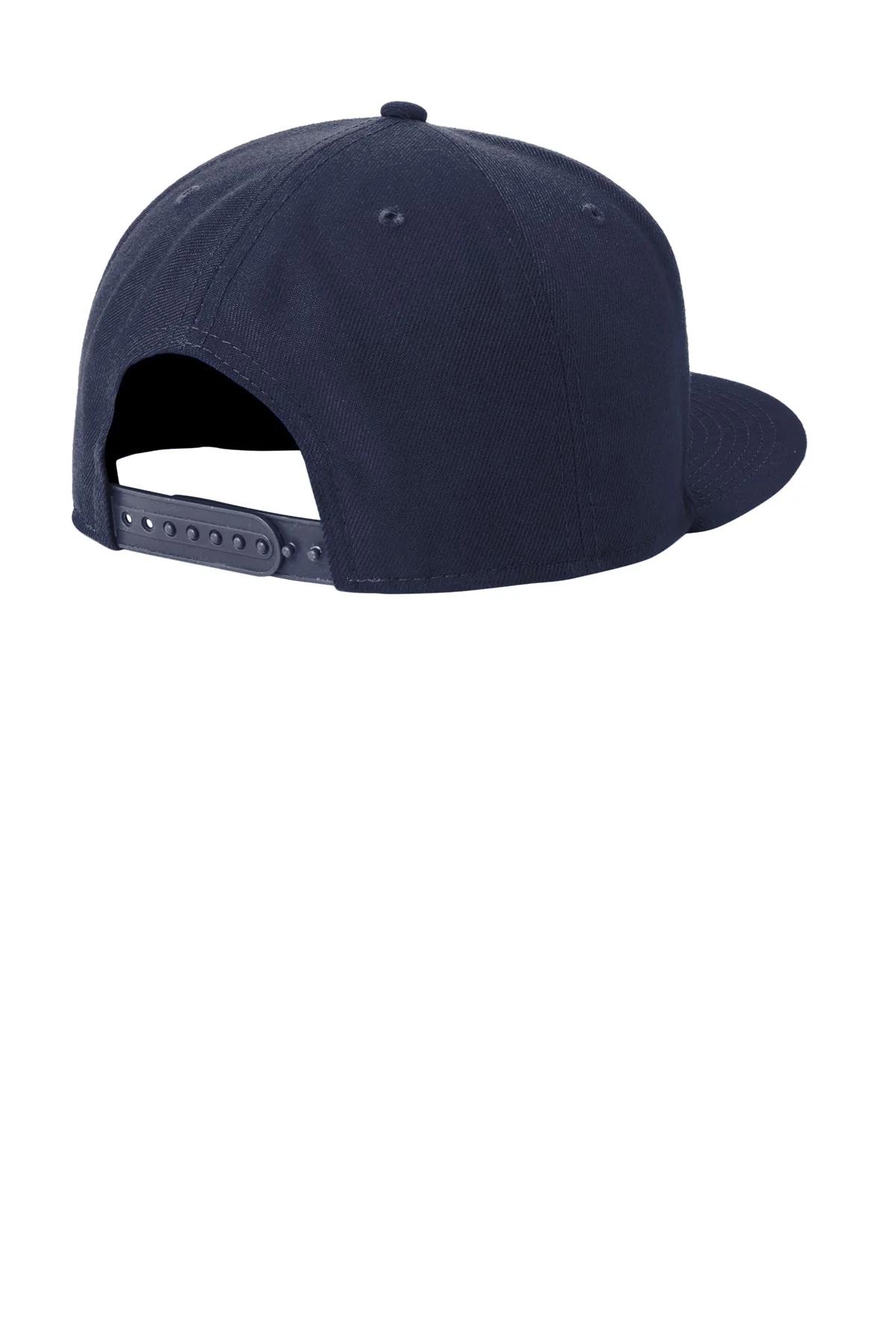 New Era Flat Bill Custom Snapback Caps, Deep Navy - Image 2