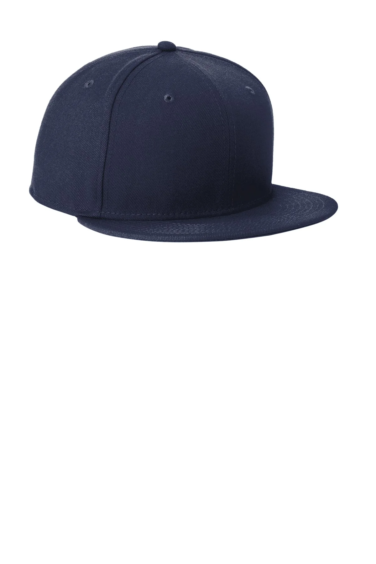 New Era Flat Bill Custom Snapback Caps, Deep Navy - Image 3