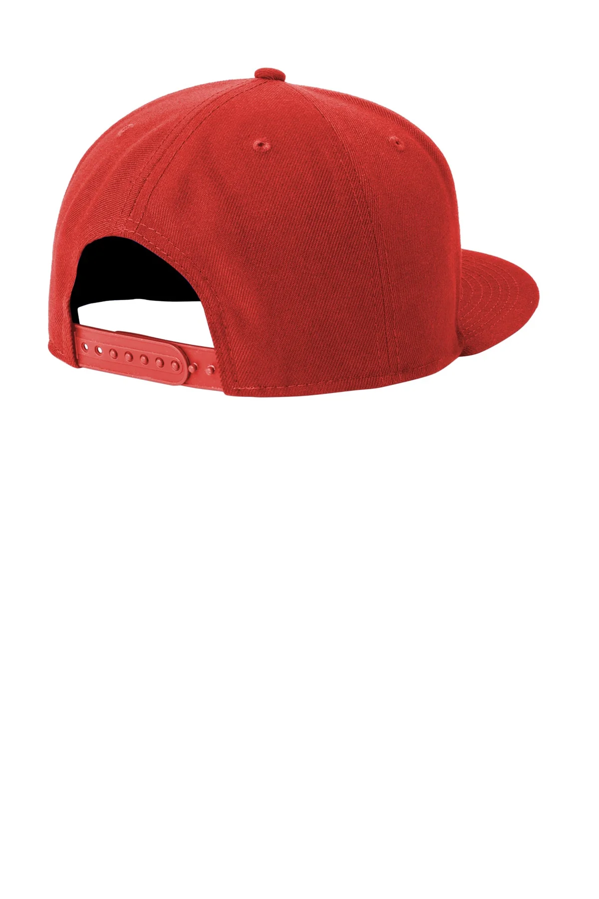 New Era Flat Bill Custom Snapback Caps, Scarlet - Image 2