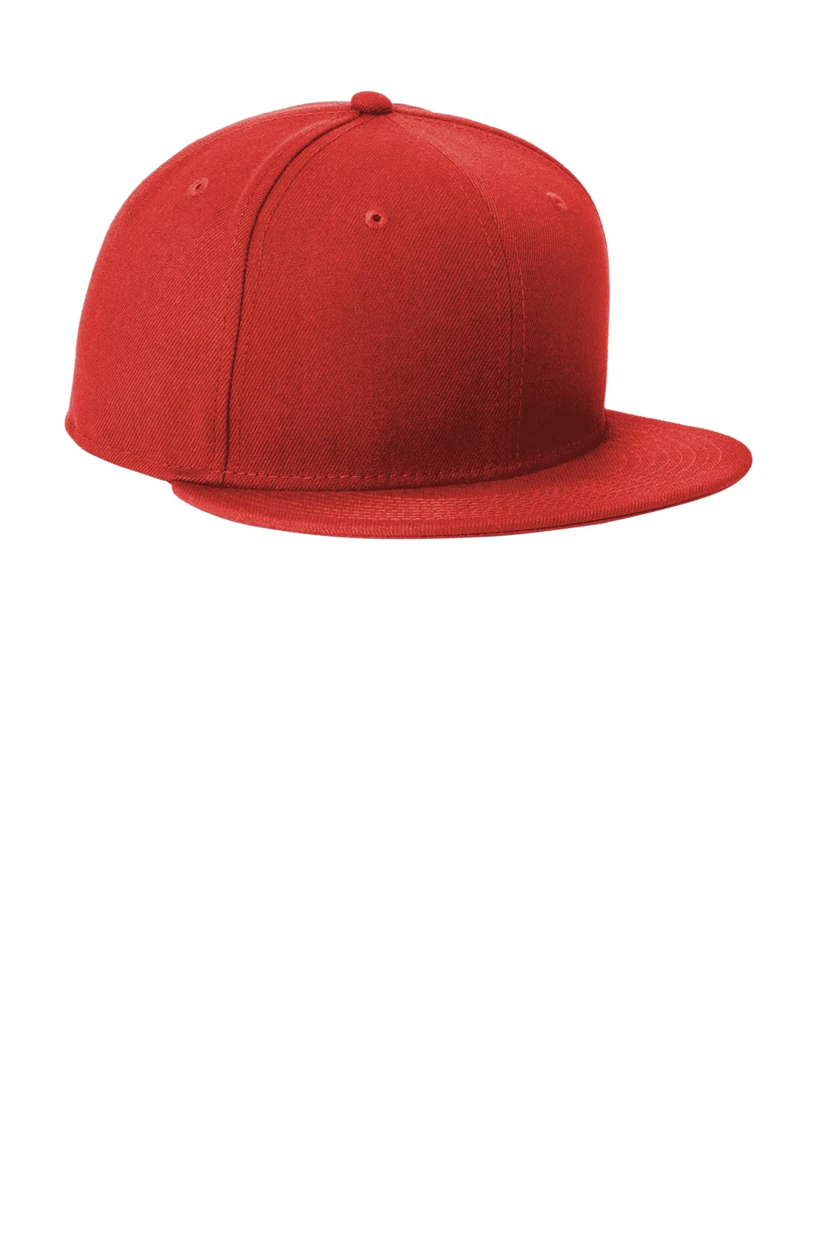 New Era Flat Bill Custom Snapback Caps, Scarlet - Image 3