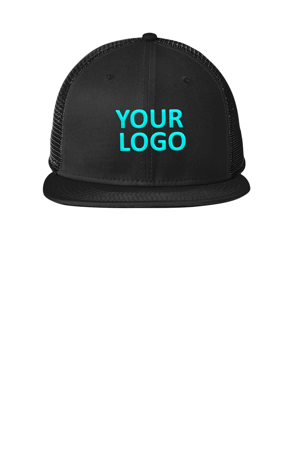 New Era Standard Fit Trucker Caps, Black/ Black