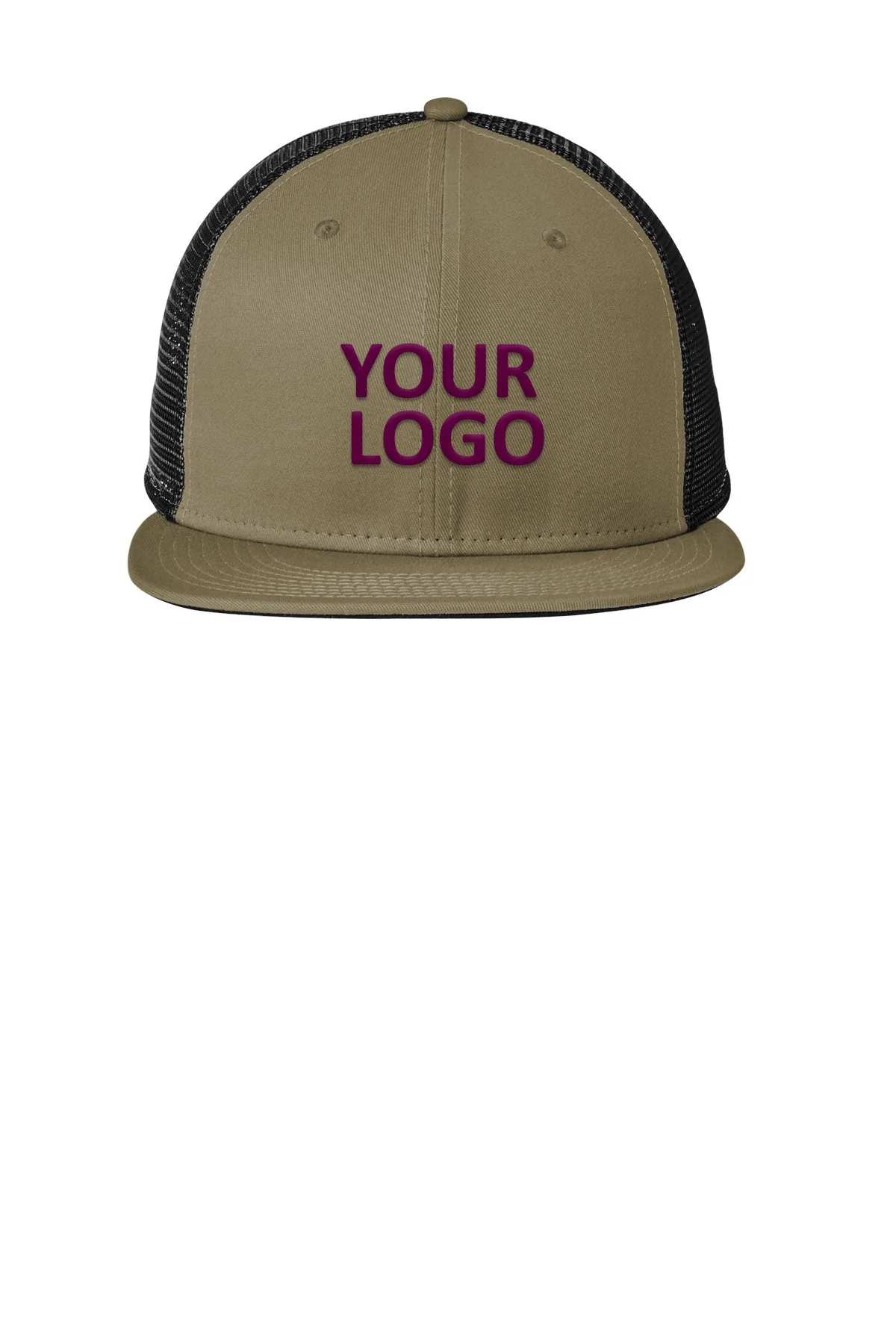 New Era Standard Fit Trucker Caps, Olive/ Black